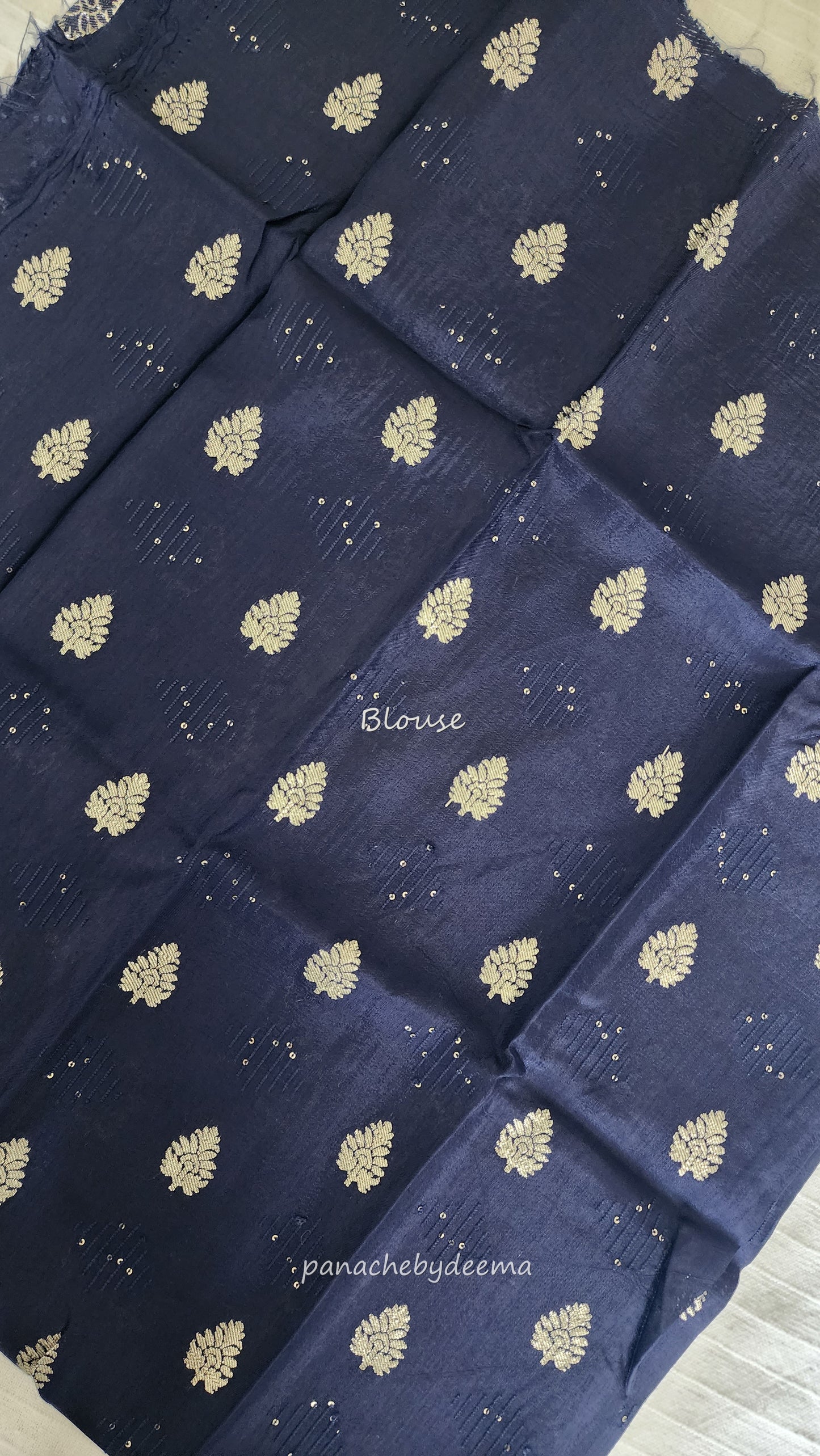 Semi banarasi munga silk saree with kantha pattern zari weaving | Rani pink with dark blue | BS2