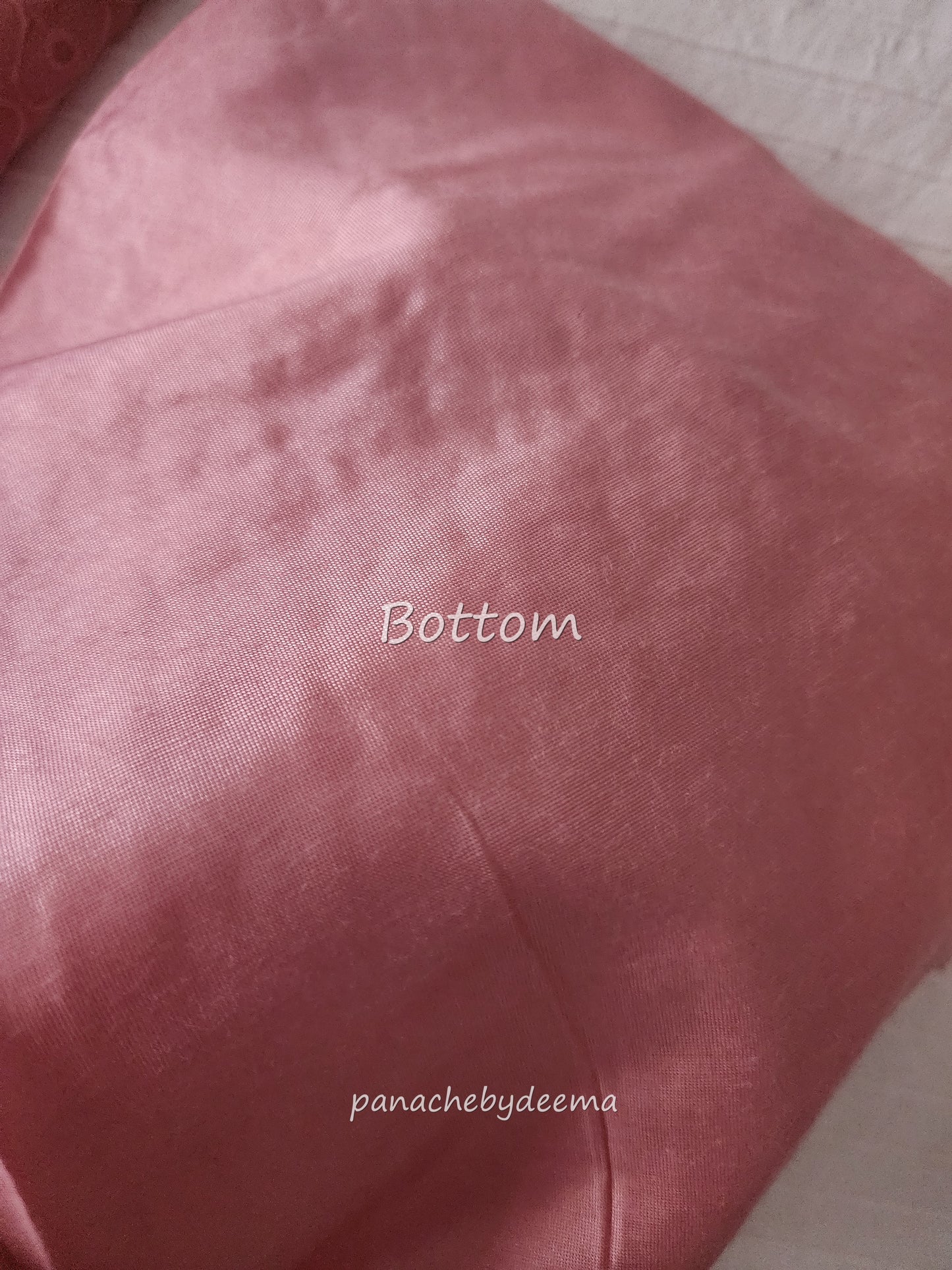Semi raw silk hakoba material unstitched salwar set | Peachy pink | H3