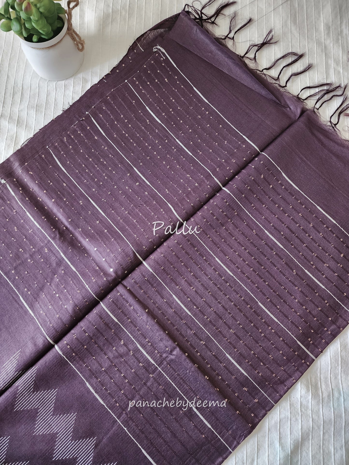 Beautiful semi munga silk saree | Wine | MS8