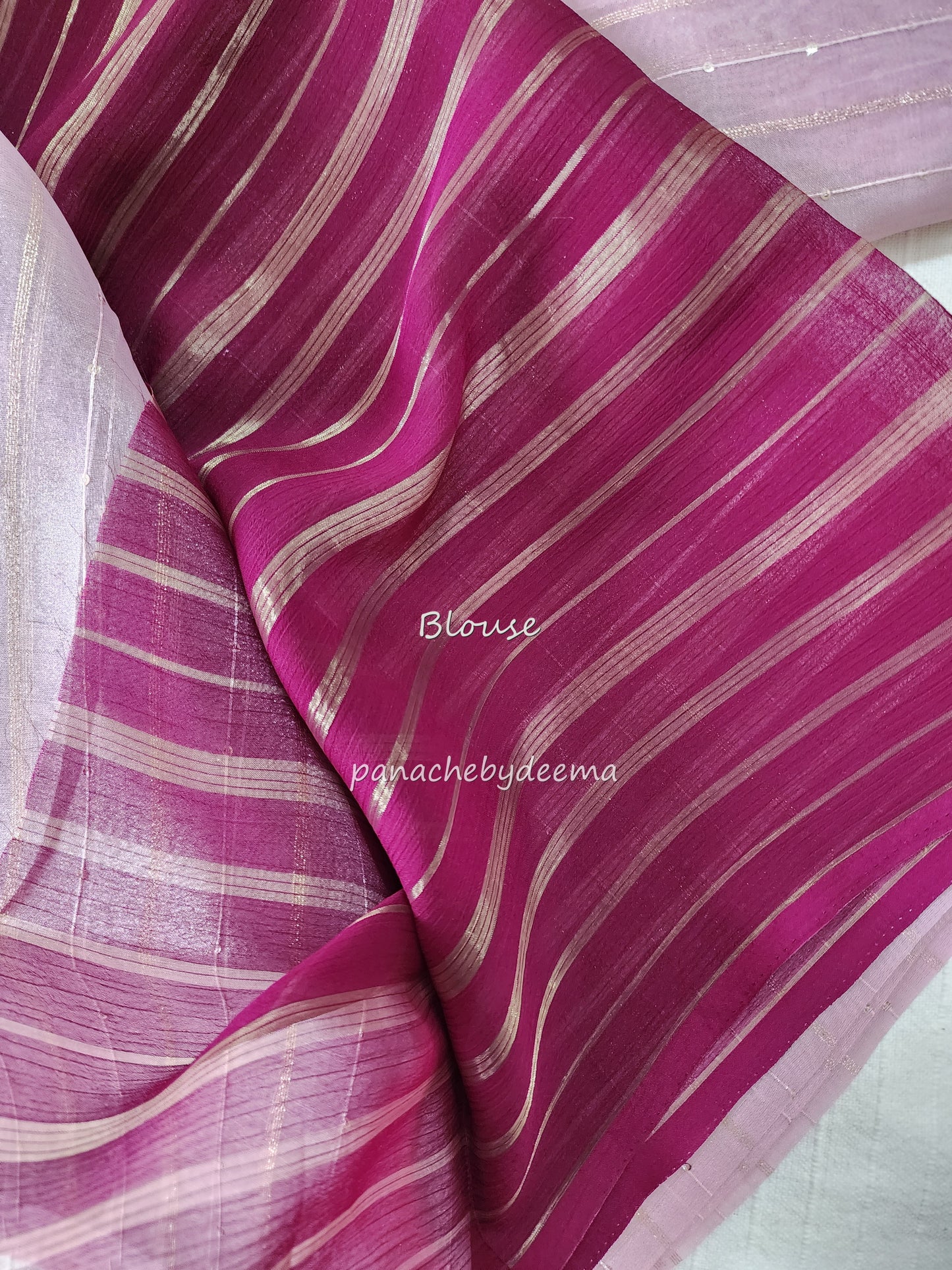 Tissue organza saree with sequins | pink | T1