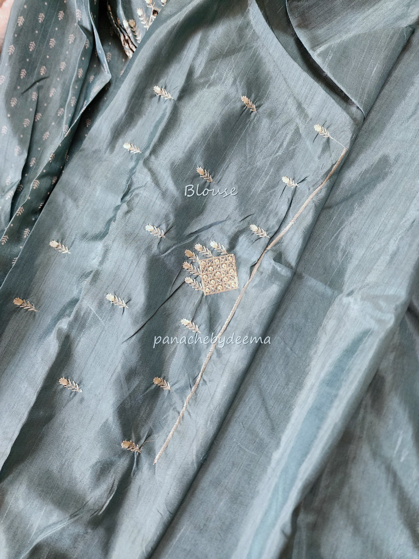 Soft flowy cut work saree with cut work borders | Dark sea green | CT111