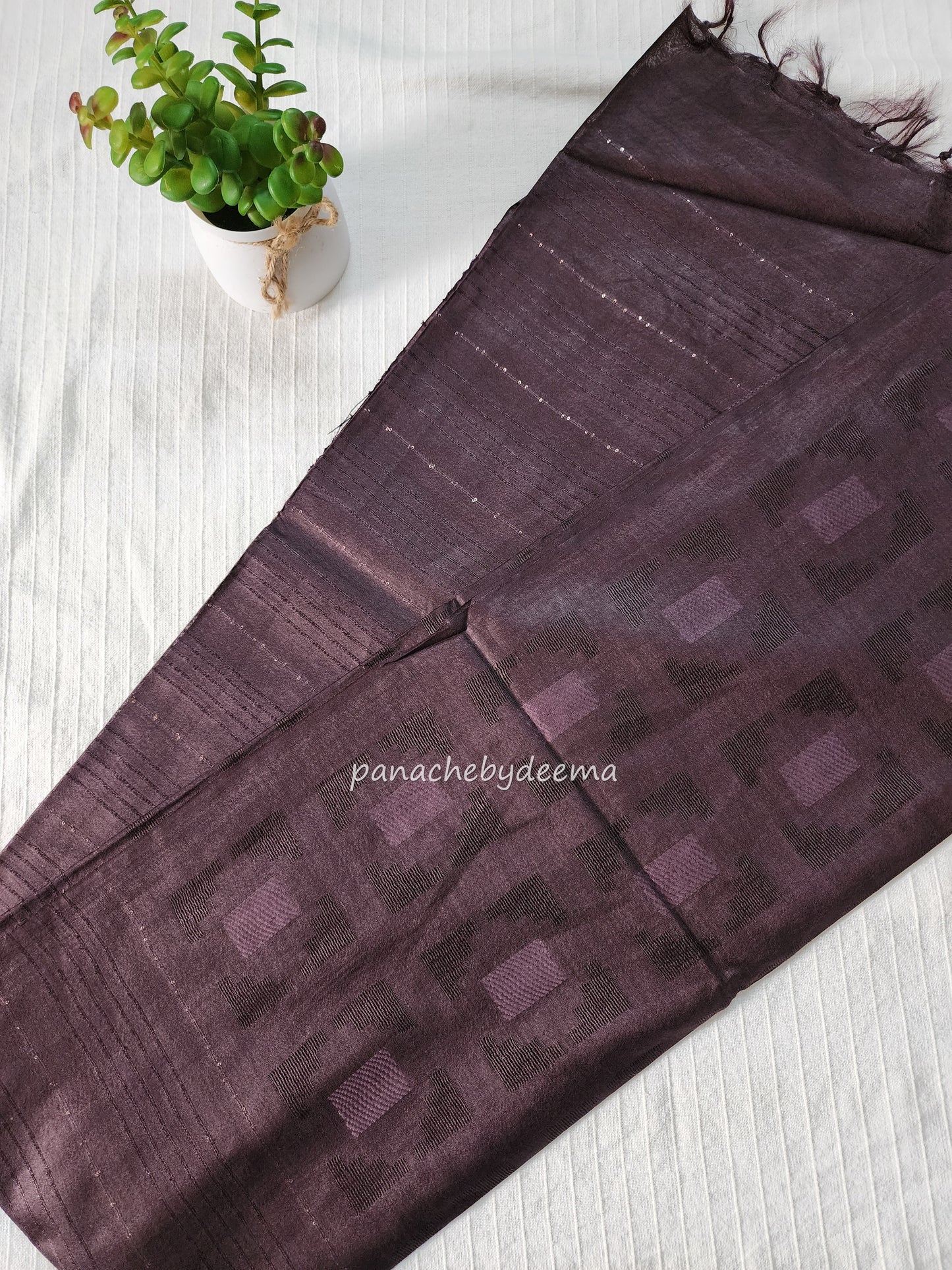Beautiful semi munga silk saree |Dark purple| M4