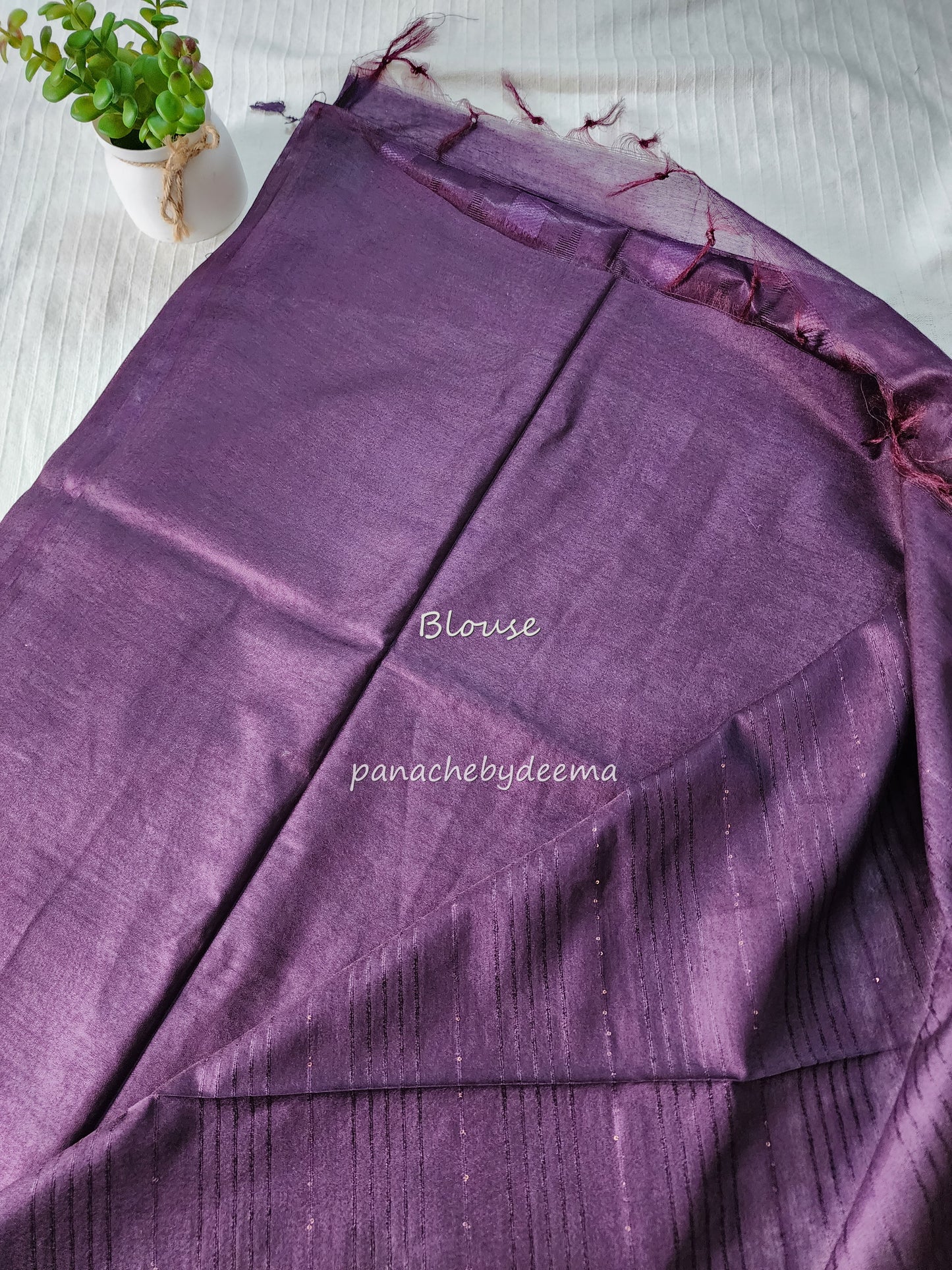 Beautiful semi munga silk saree | Grape | M1