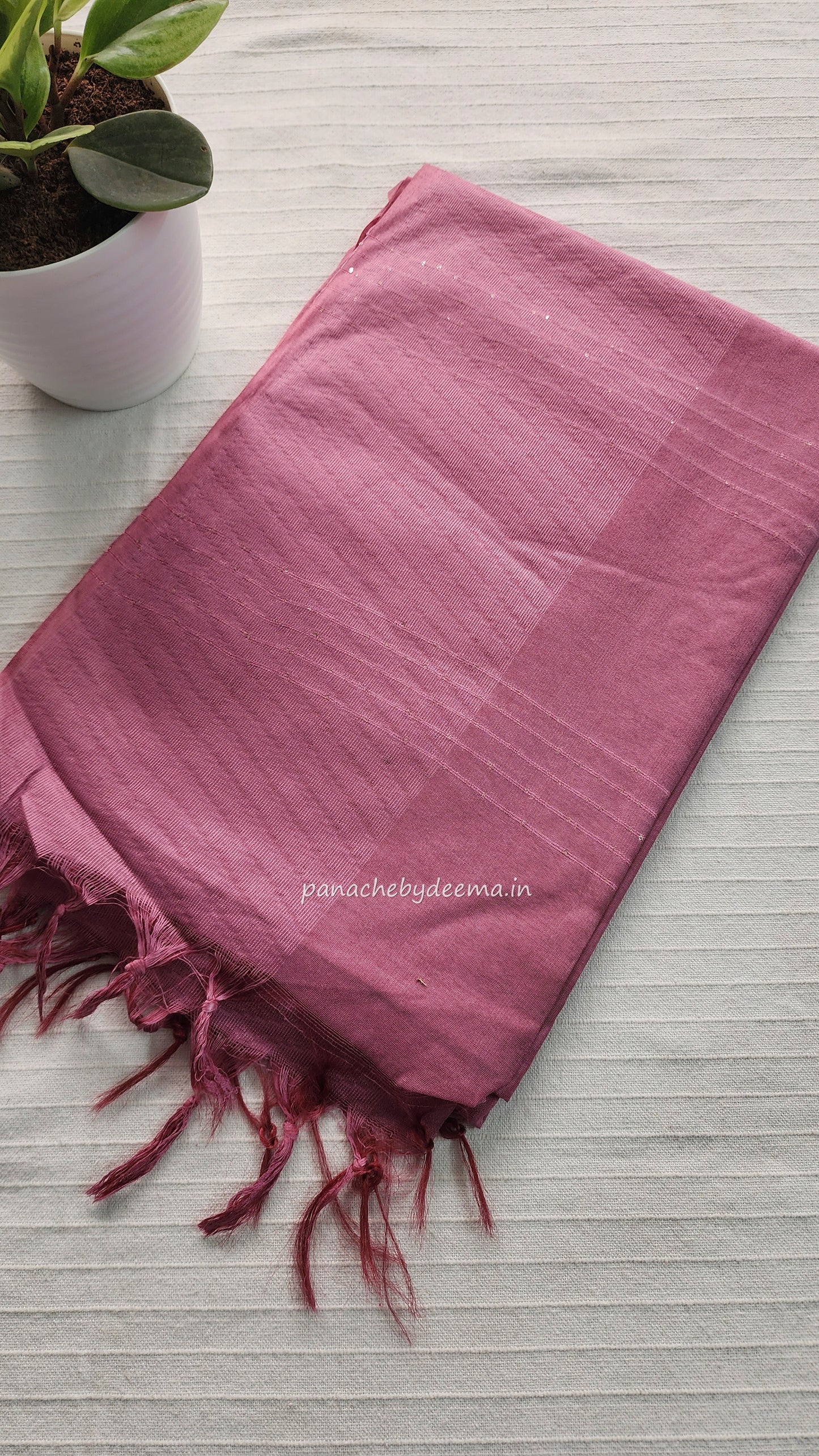 Semi munga saree | Light pink | W8