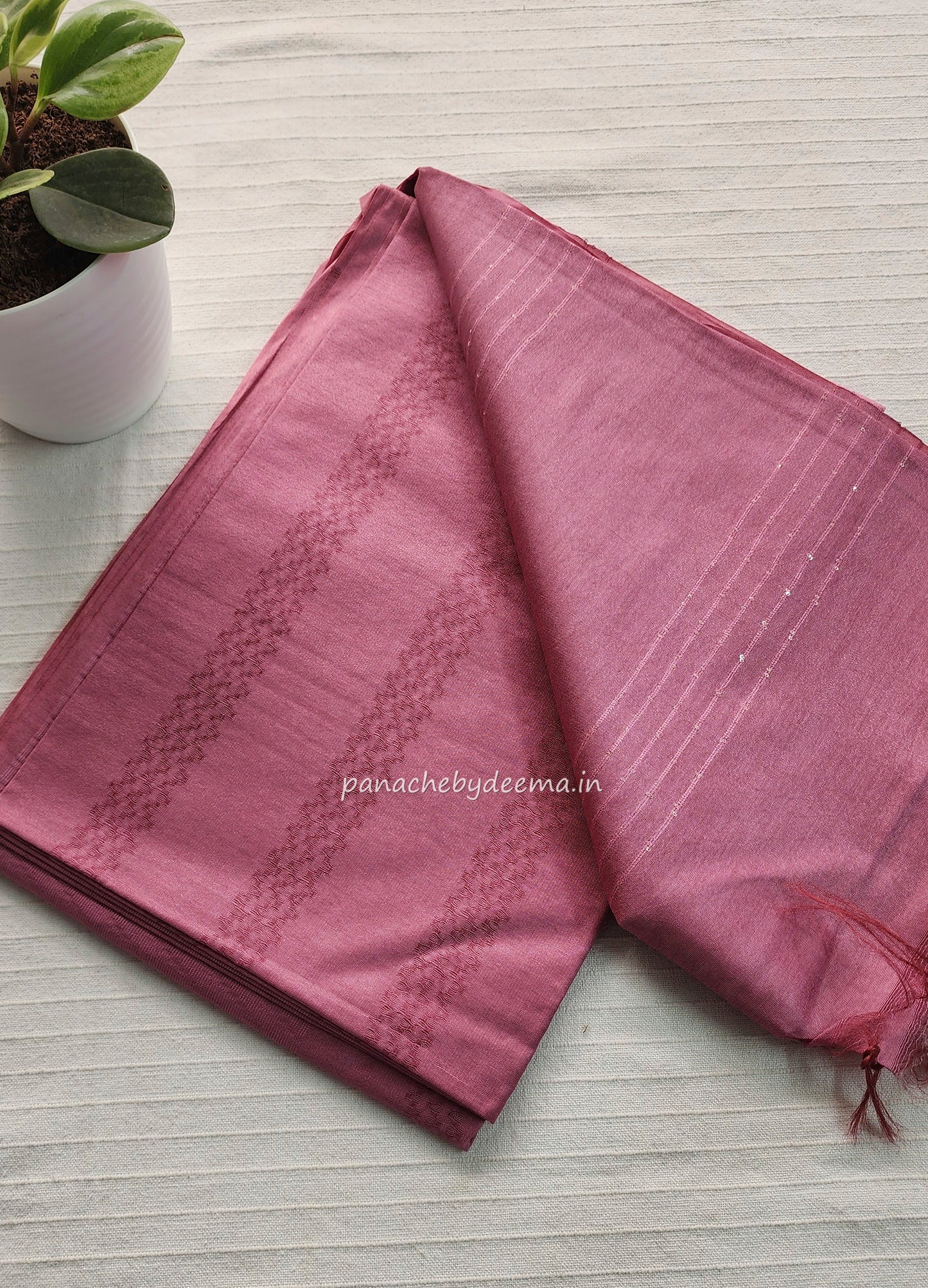 Semi munga saree | Light pink | W8