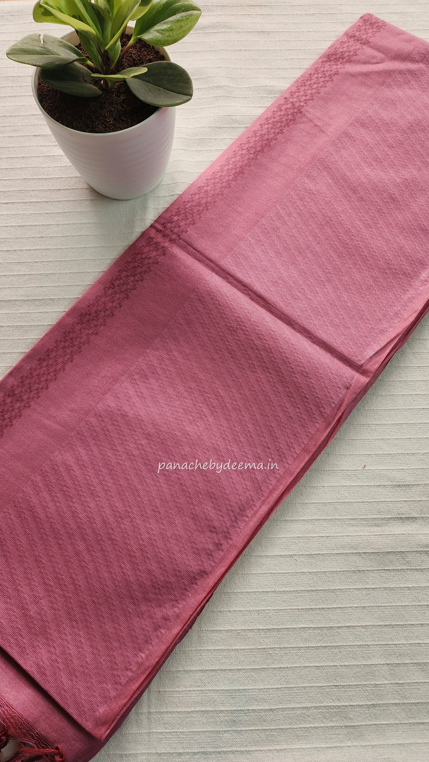 Semi munga saree | Light pink | W8