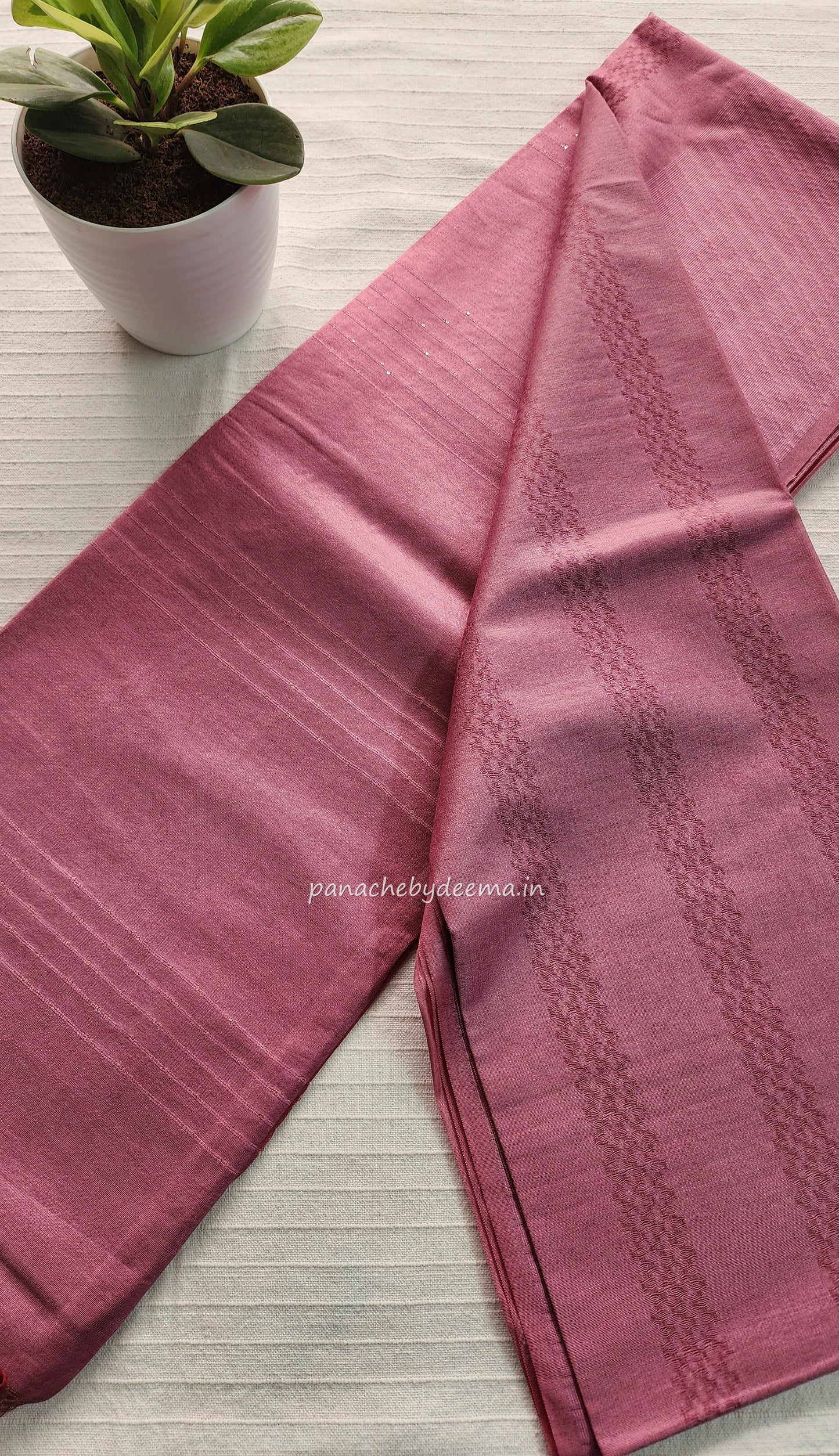 Semi munga saree | Light pink | W8