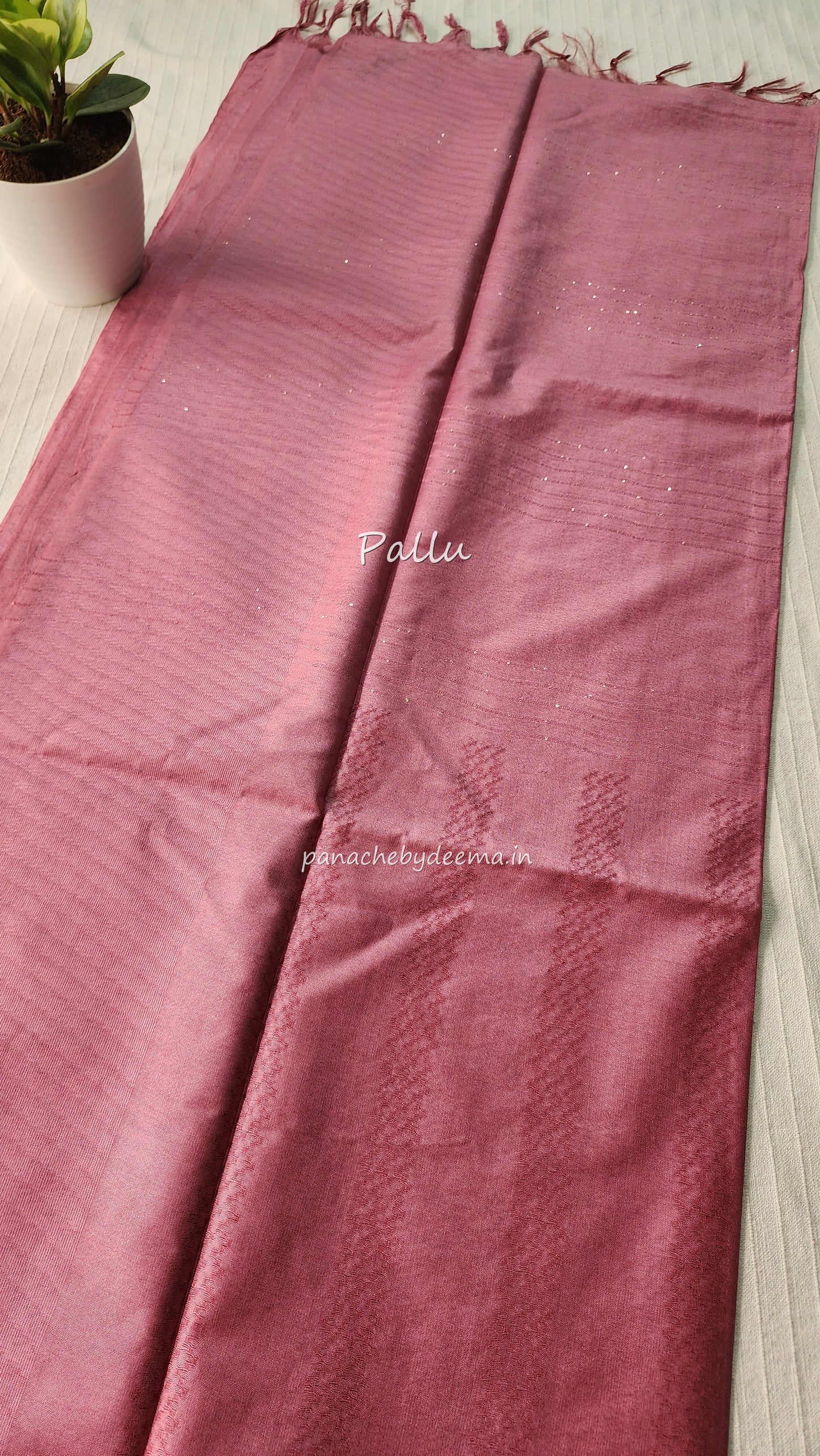 Semi munga saree | Light pink | W8