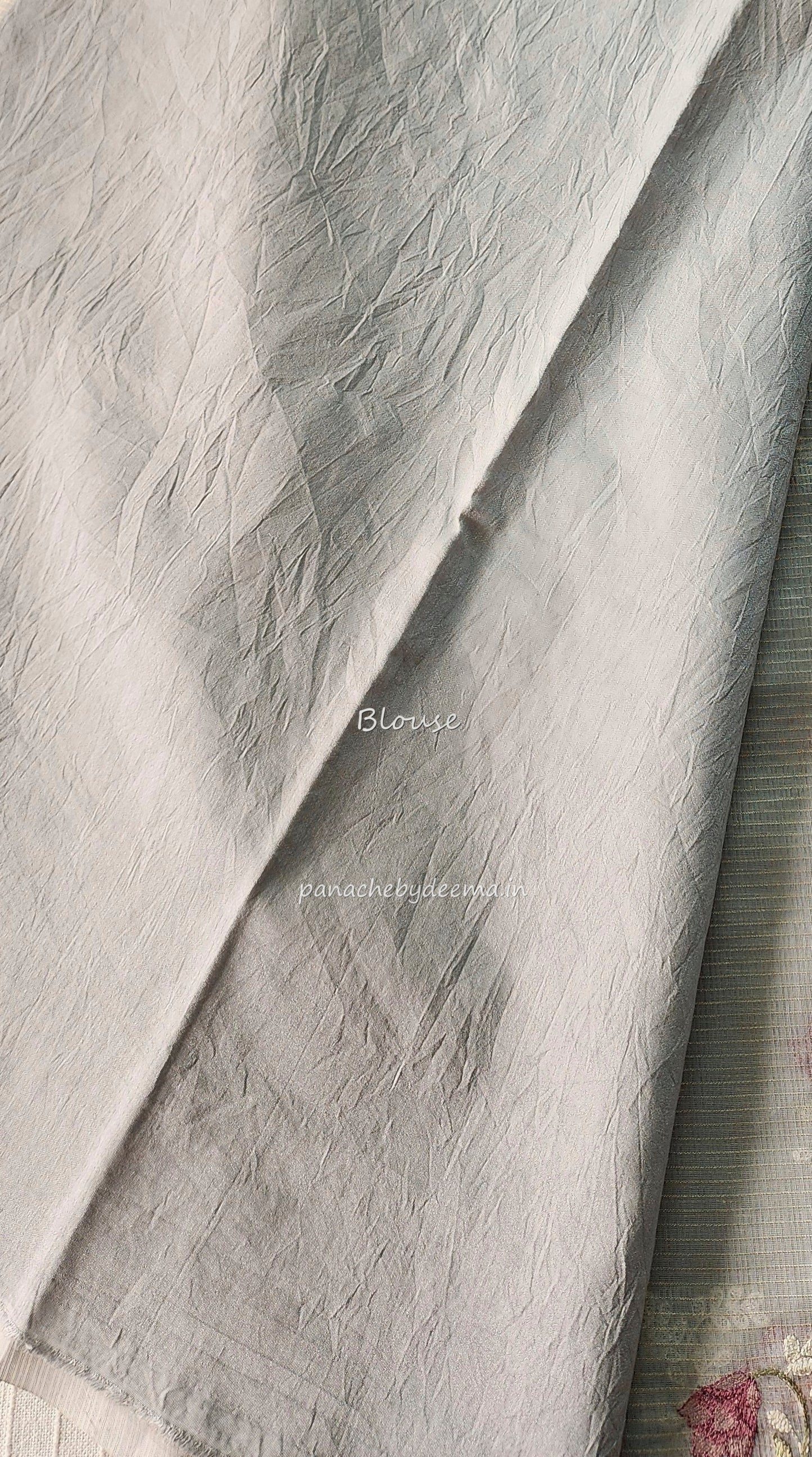 Kota saree with embroidery and scalloped borders| Powder blue |KT3