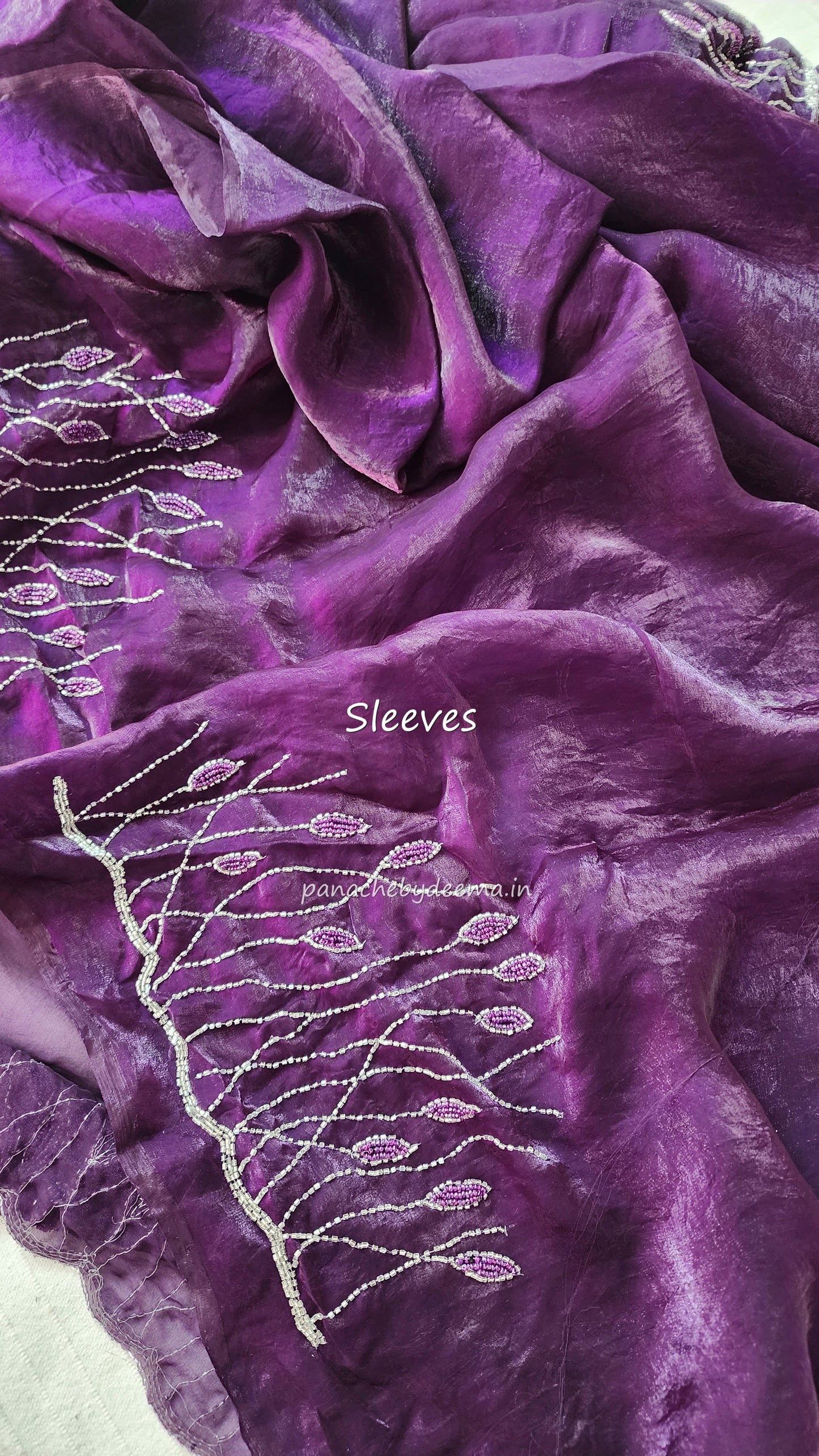 Desiger saree with heavy handwork| Dark violet | TS5