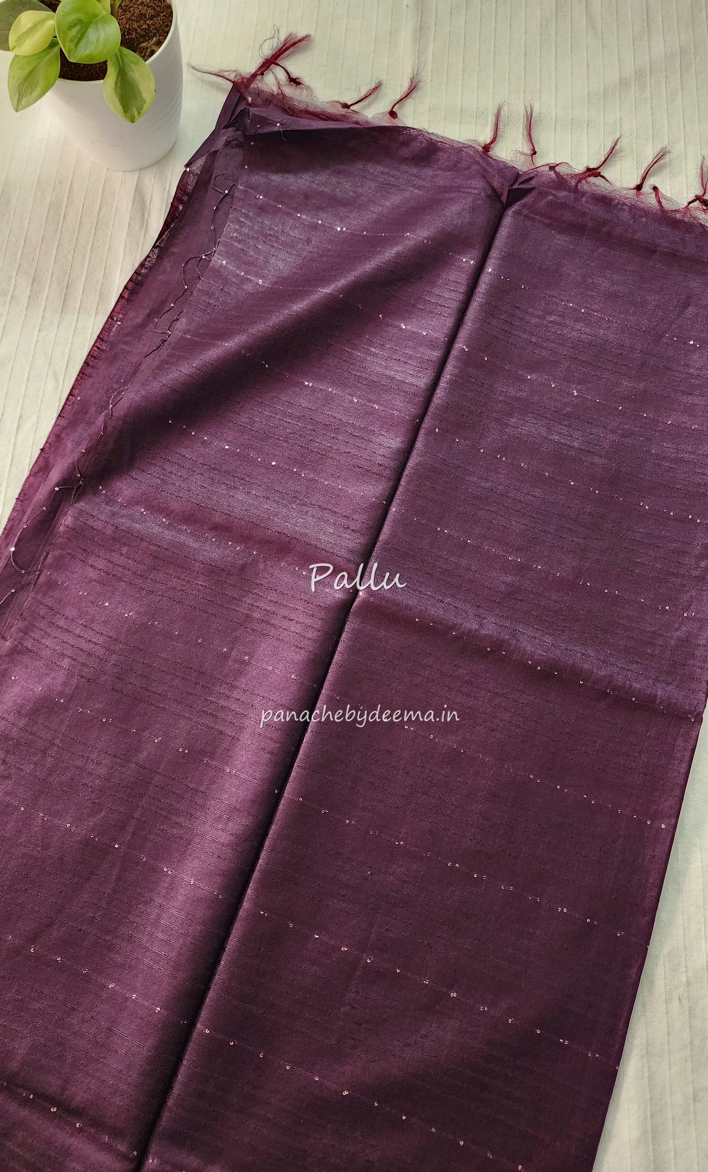 Beautiful semi munga silk saree | Grape | M1