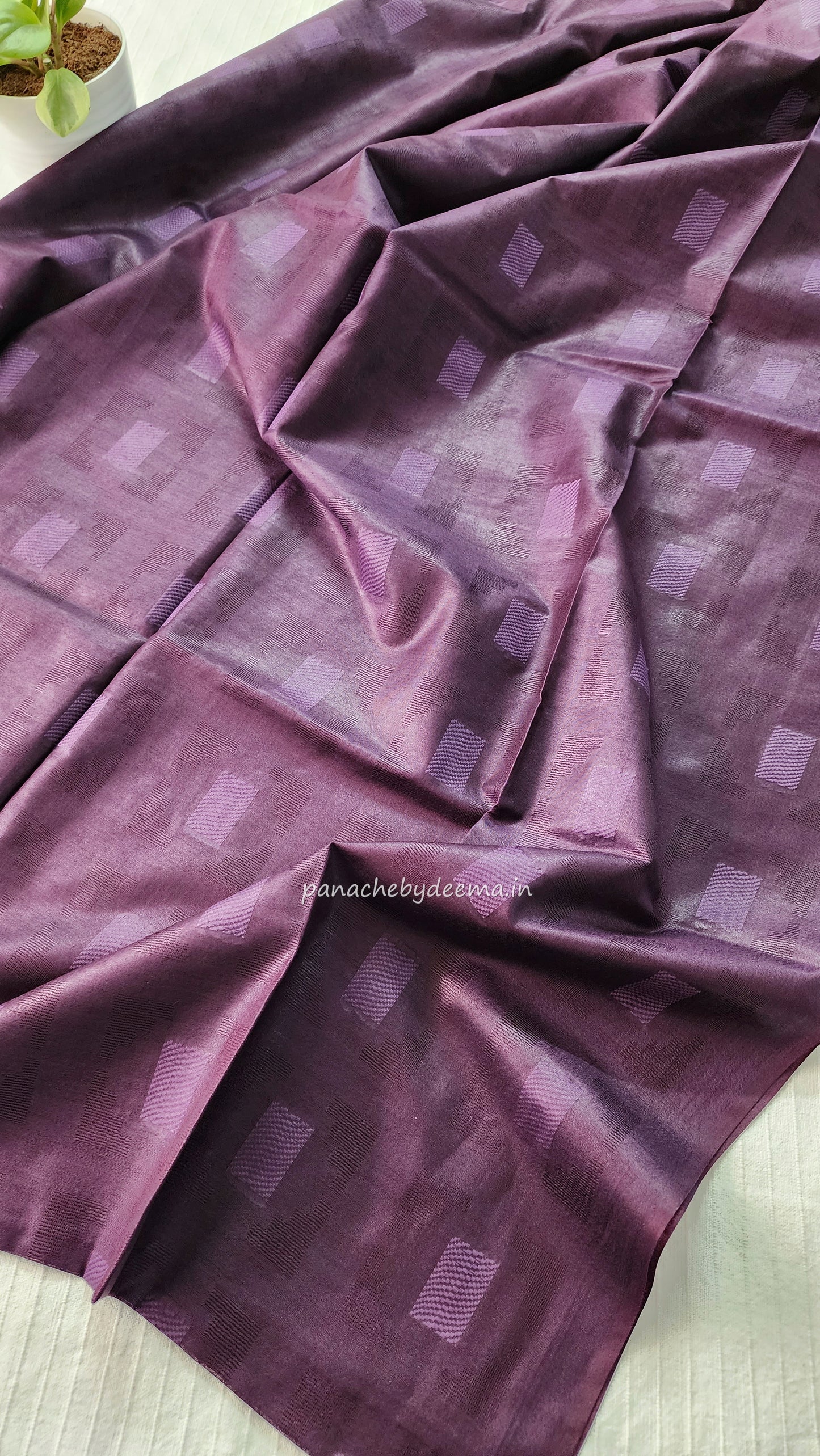 Beautiful semi munga silk saree | Grape | M1