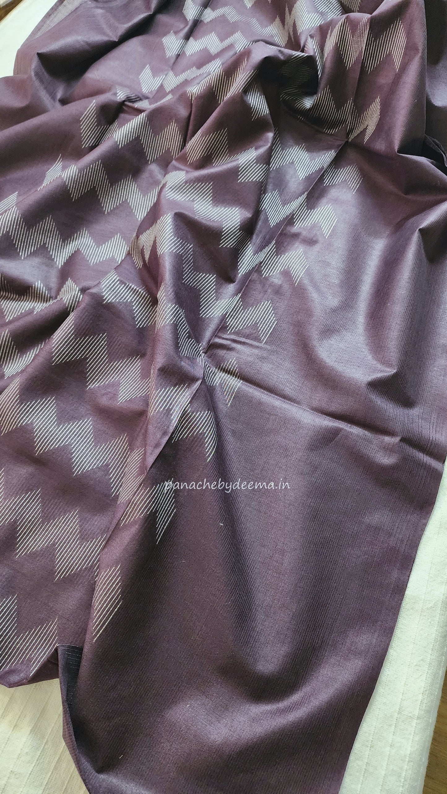 Beautiful semi munga silk saree | Wine | MS8