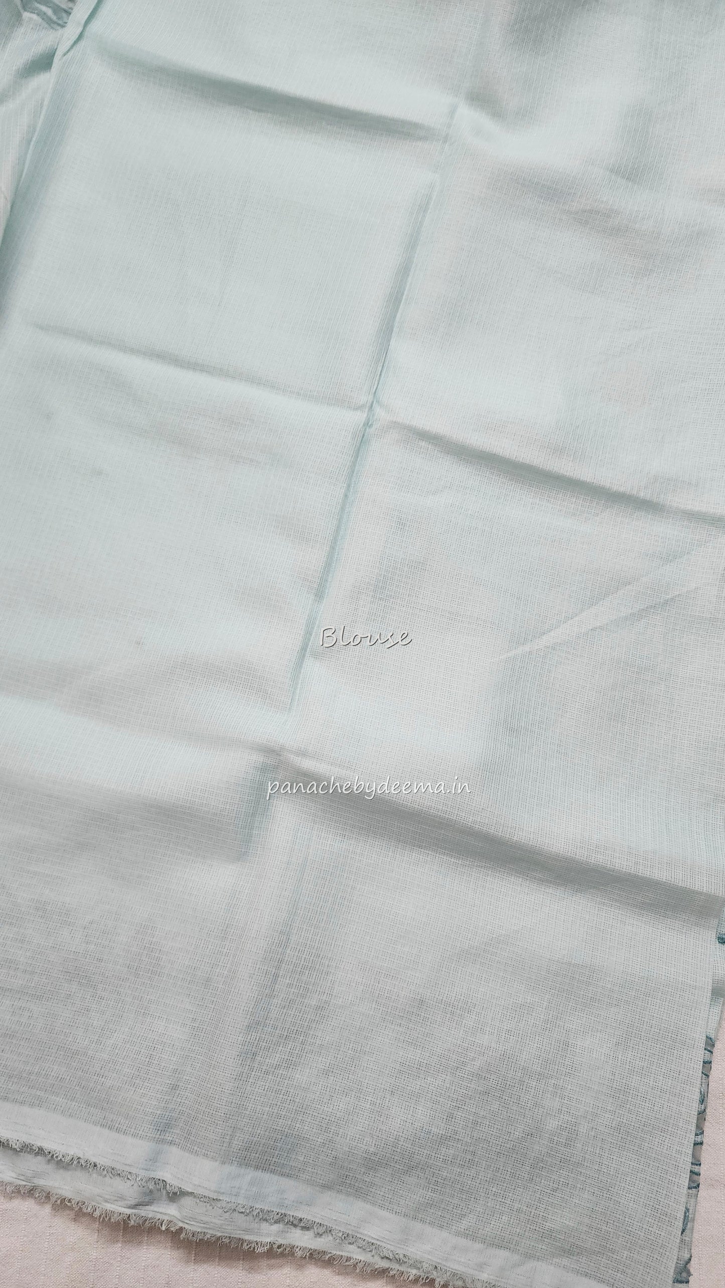 Kota applique saree with scalloped borders | blue| KAP3