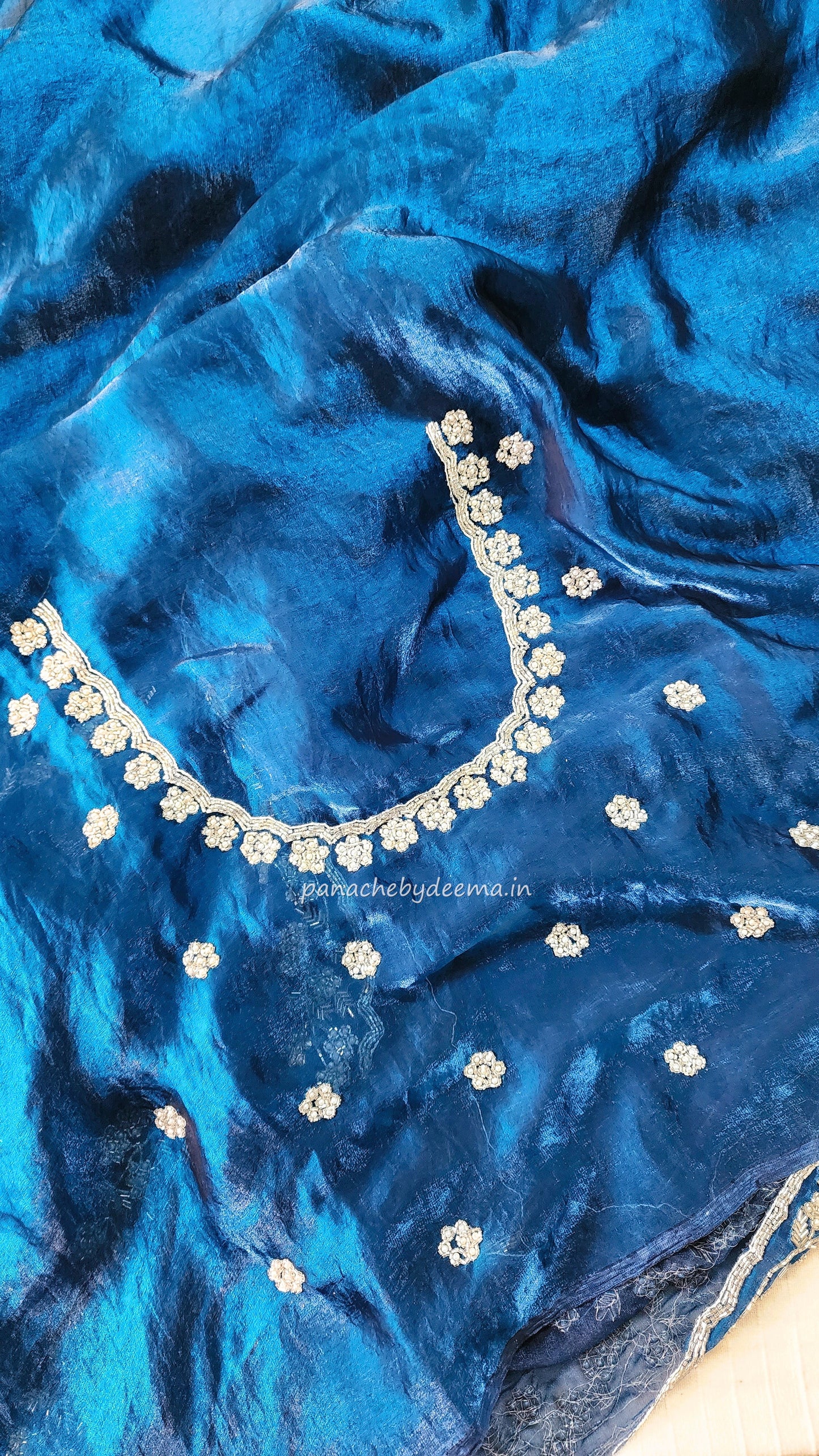 Desiger saree with heavy handwork| Blue | TS6