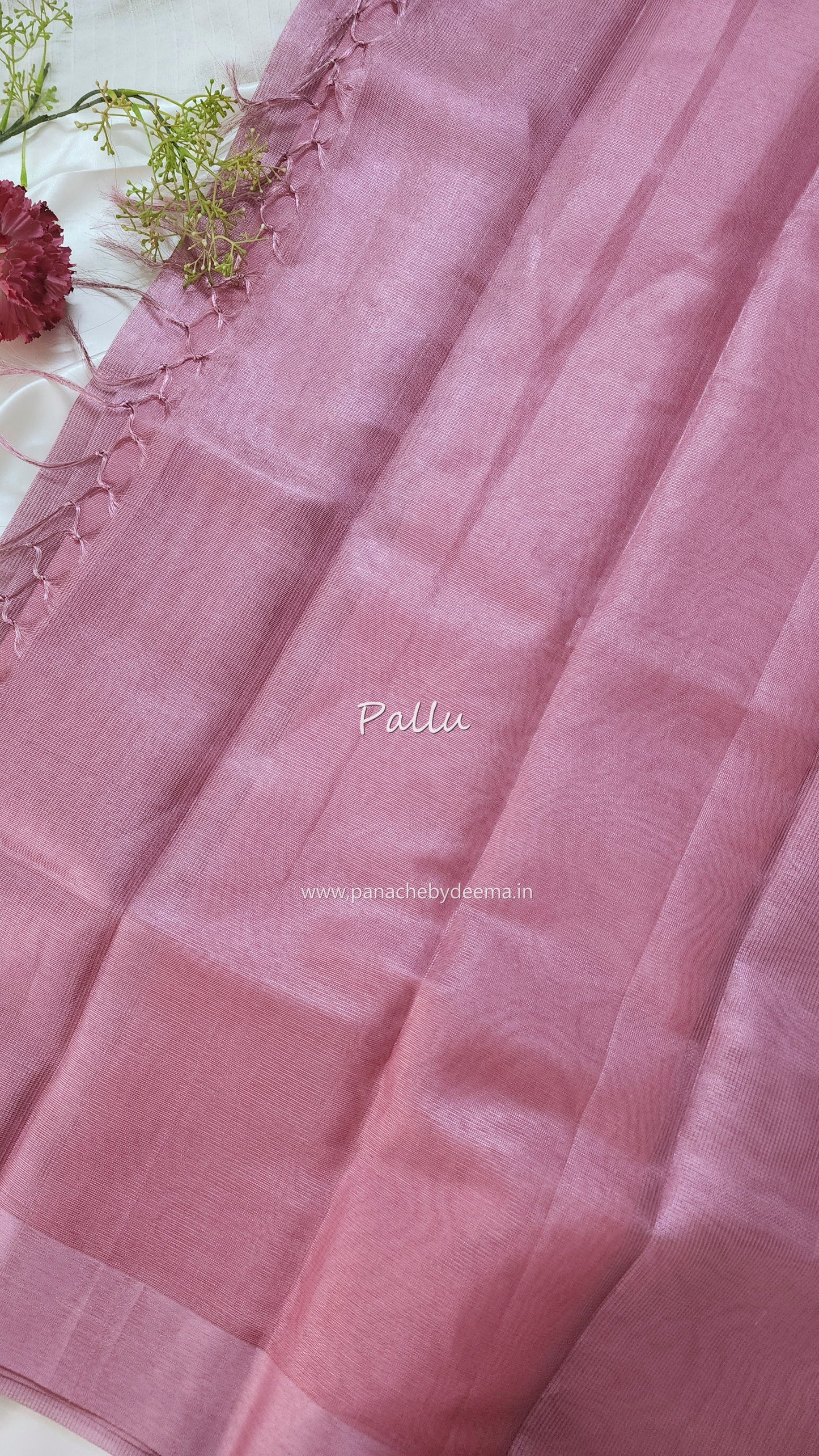 Semi tissue saree | Onion pink | SC100