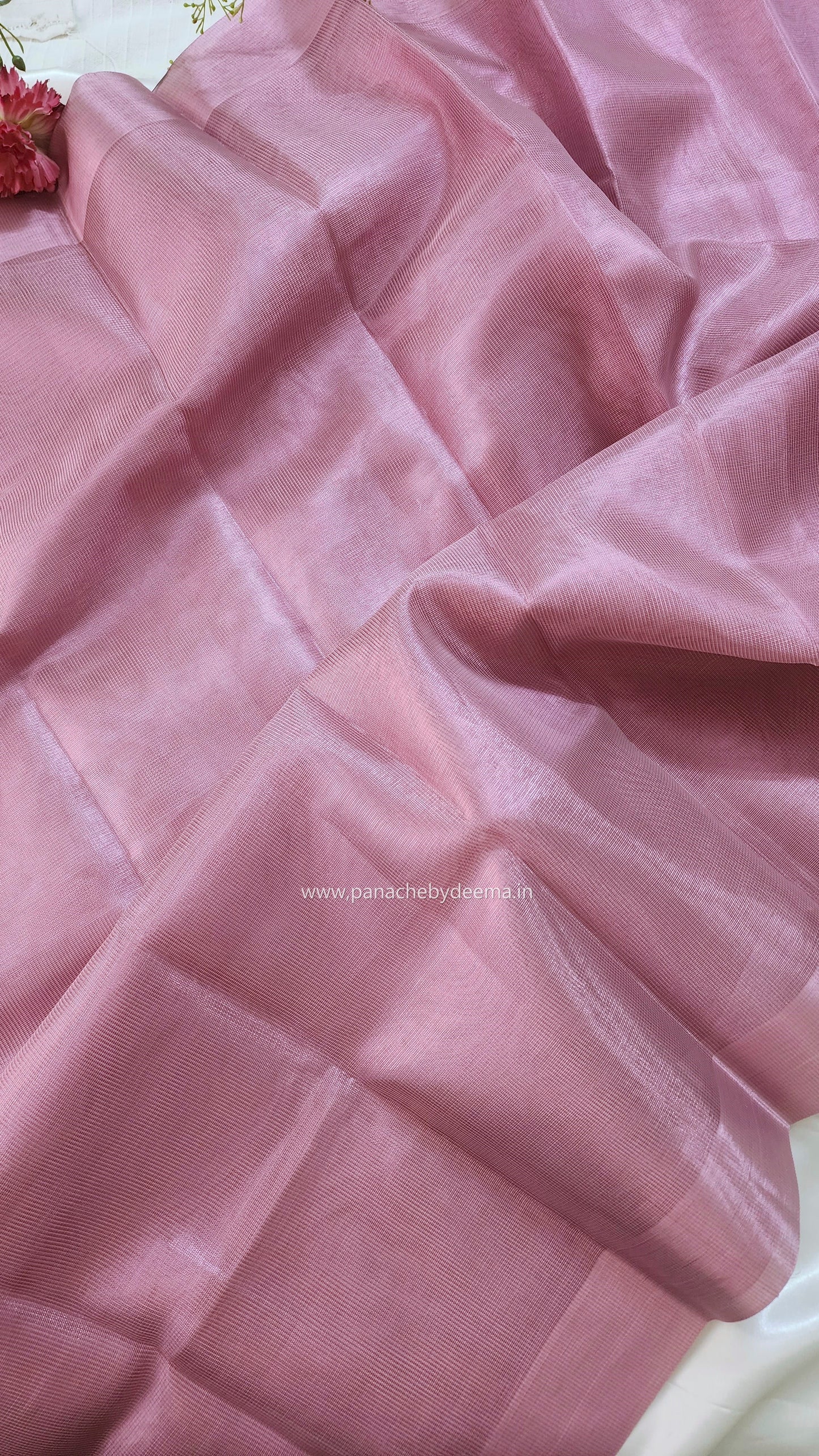 Semi tissue saree | Onion pink | SC100