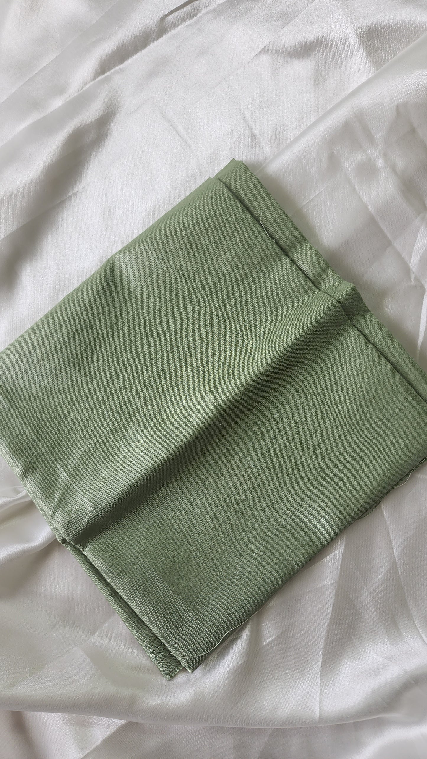 Semi raw silk hakoba material unstitched salwar set | Pastel green| H2