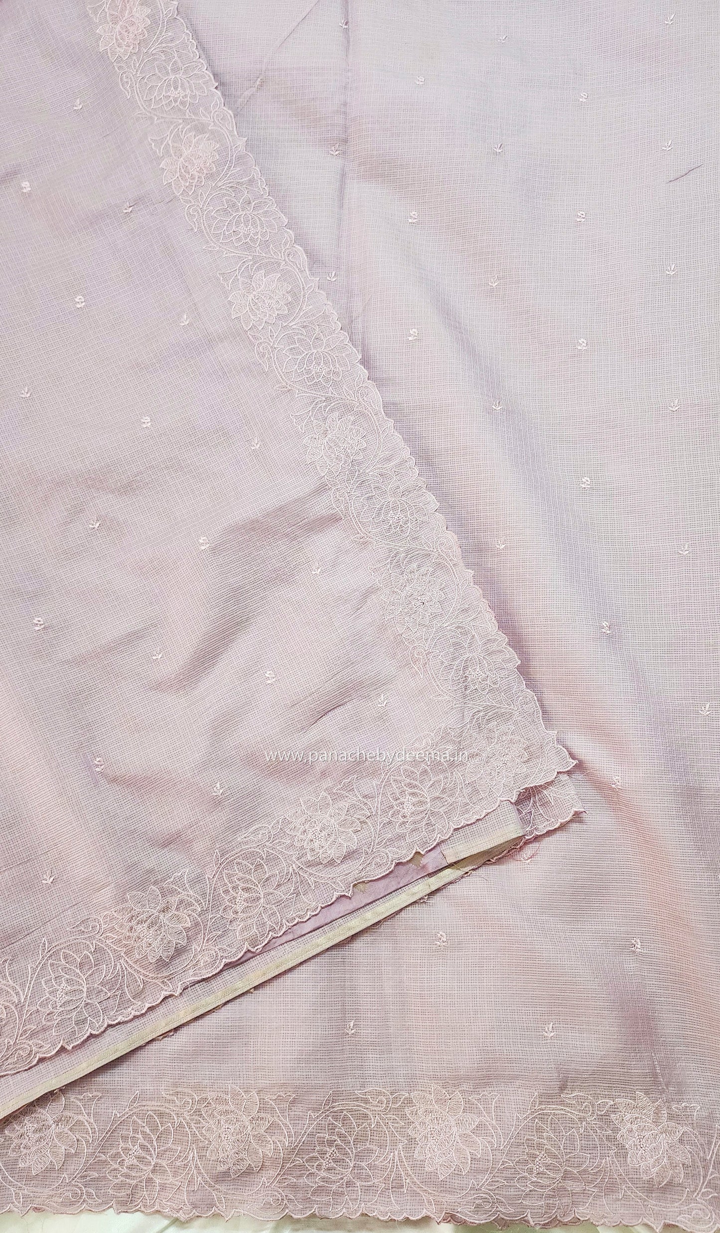 Silky Kota saree with embroidery | Lavender | KAP7