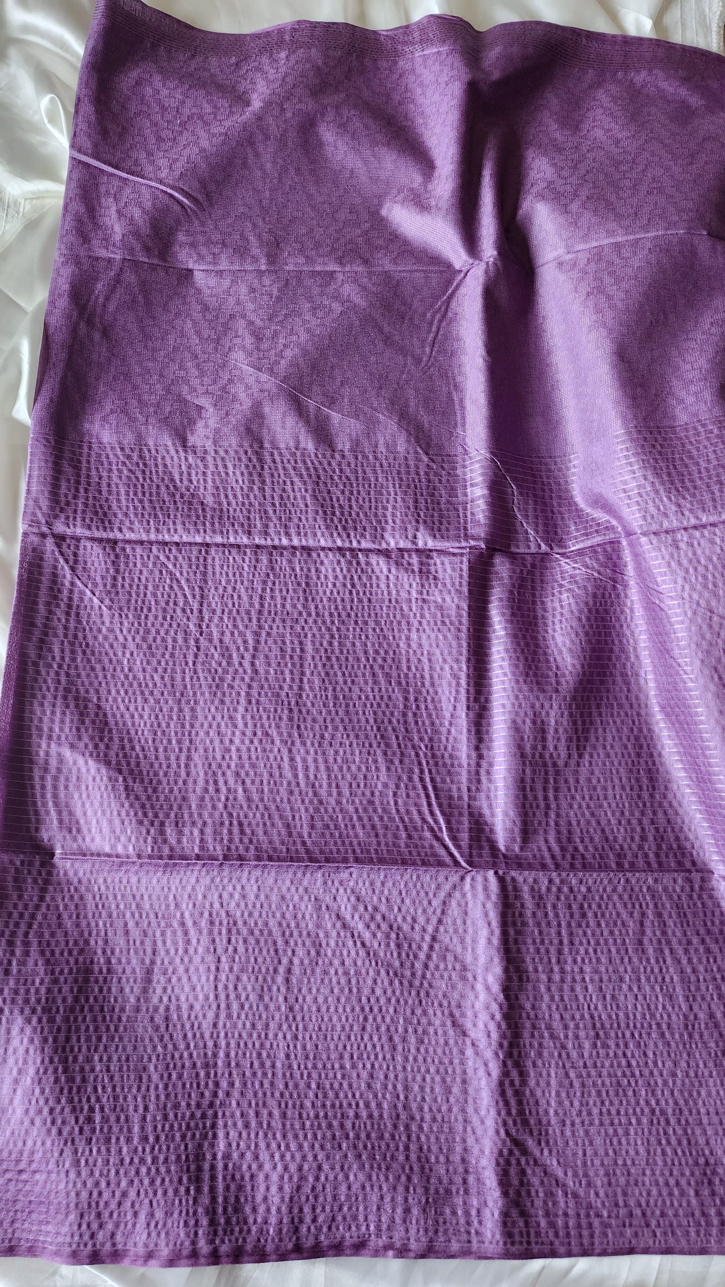 Semi tussar saree with silver zari weaving| Violet | D7