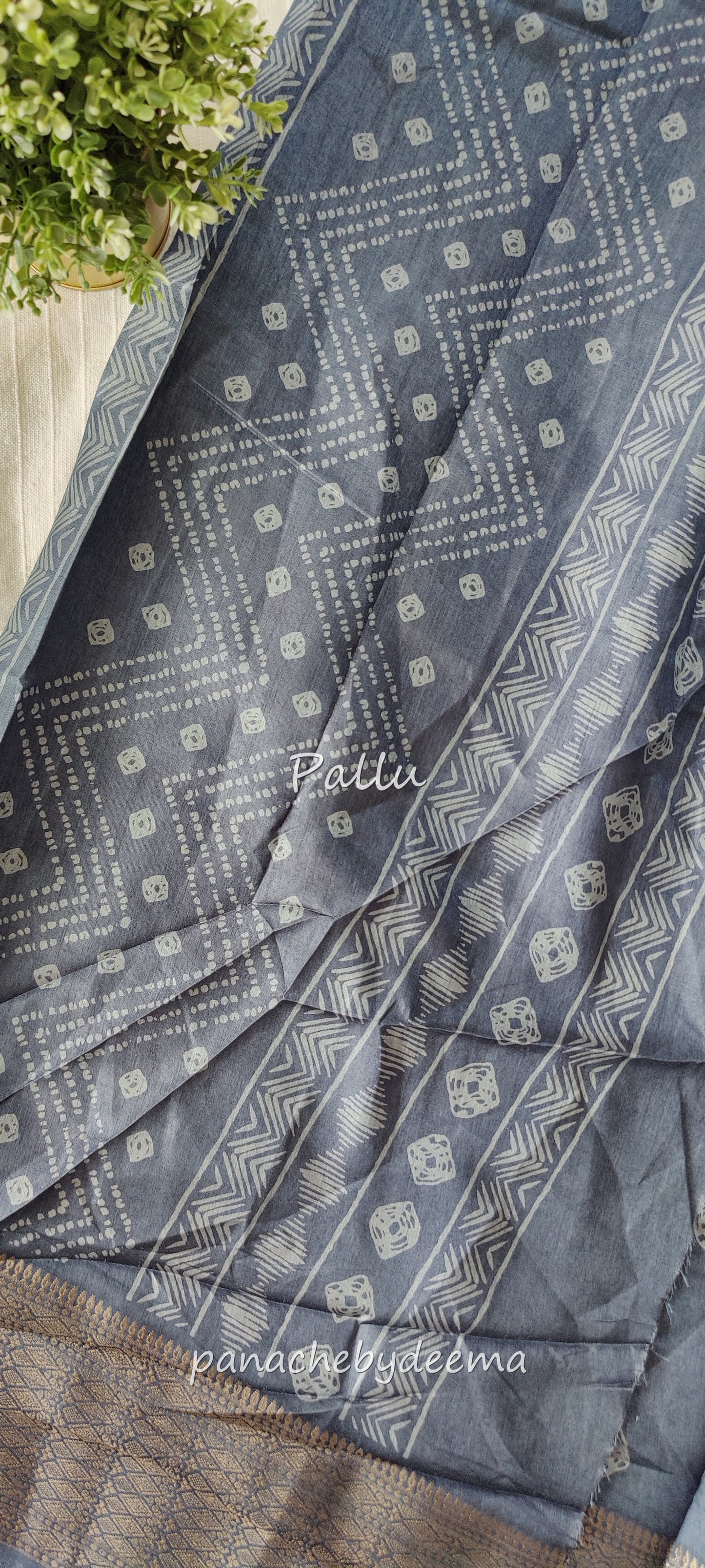 Budget friendly beautiful daily wear saree | Slate blue | SL101