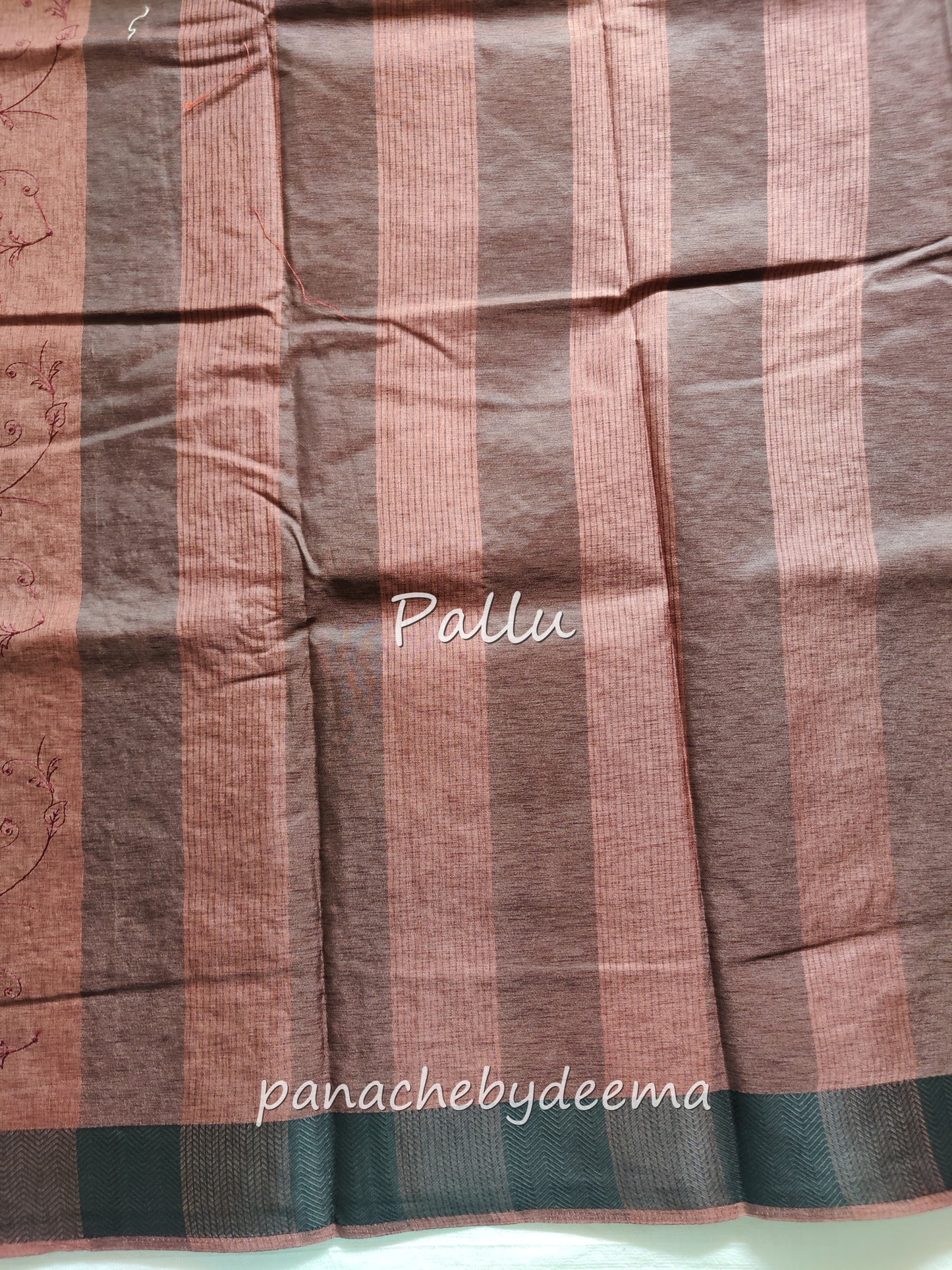 Beautiful semi tussar saree with beautiful thread embroidery | Maroon | RF5