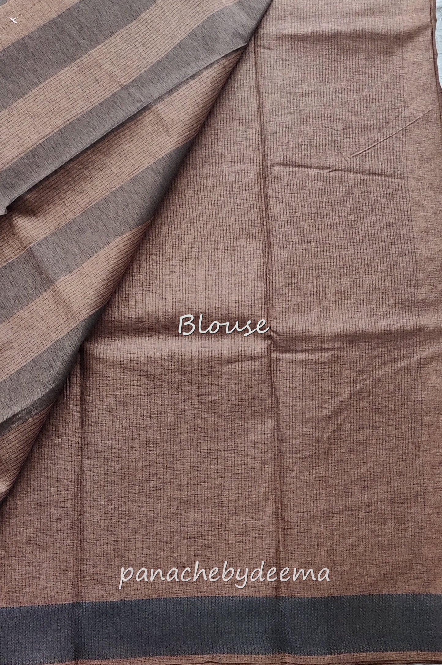 Beautiful semi tussar saree with beautiful thread embroidery | Brown | RF6