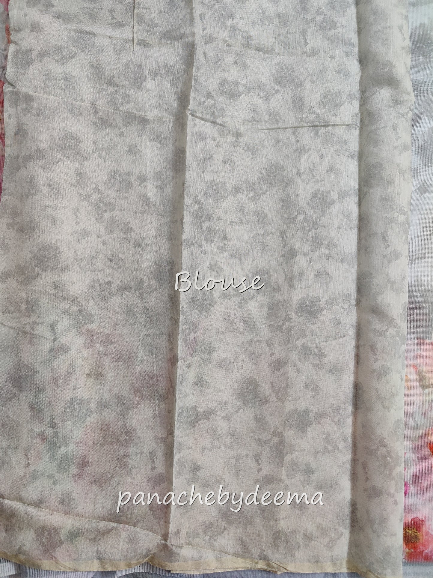 Supernet Kota saree with digital print | Powder blue | SN3