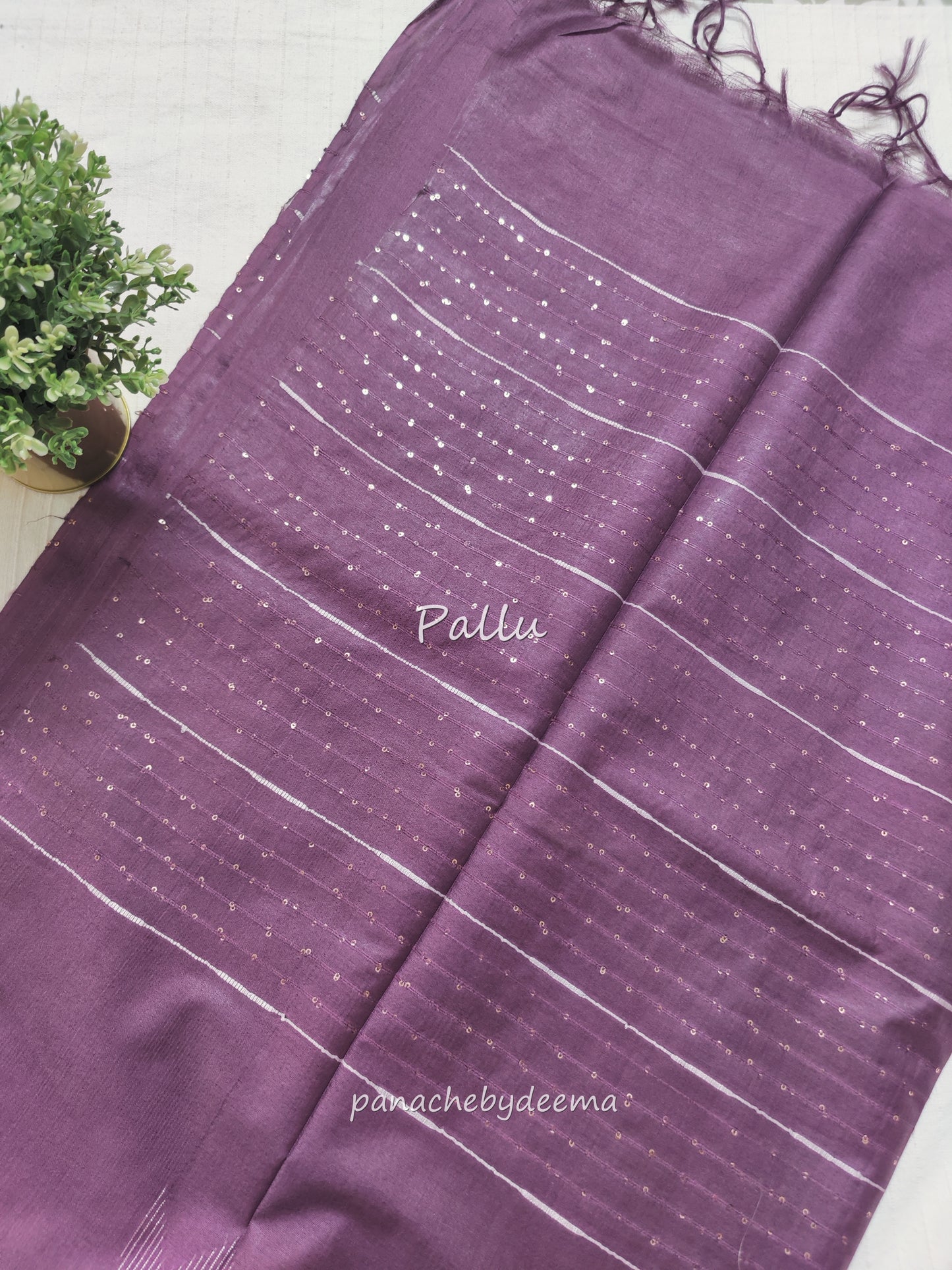 Beautiful semi munga silk saree | Purple light | MS4