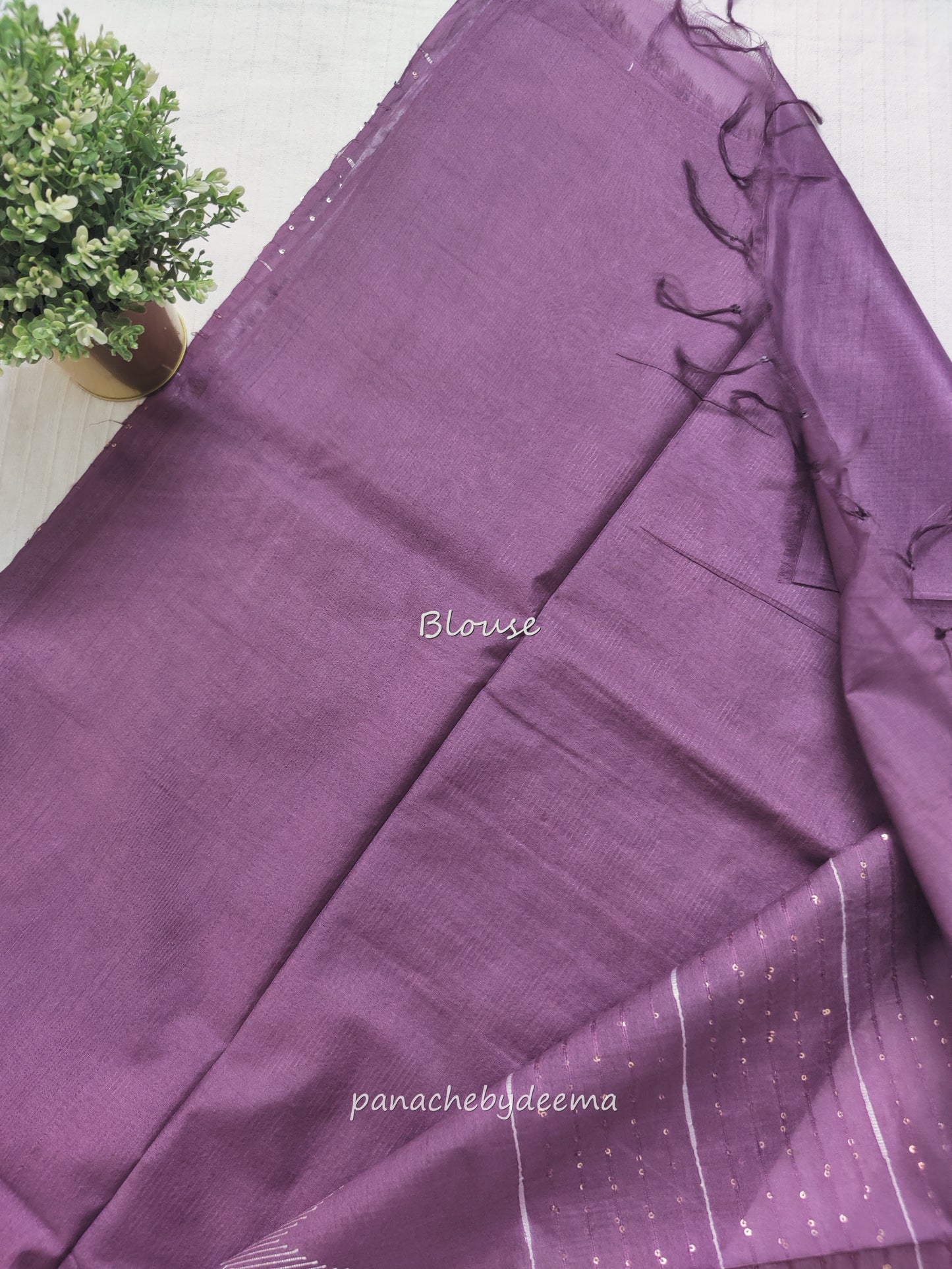 Beautiful semi munga silk saree | Purple light | MS4