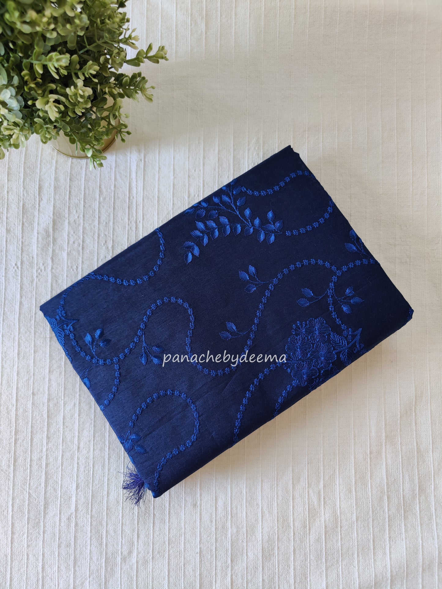 Art silk saree with embroidery | Blue | A5