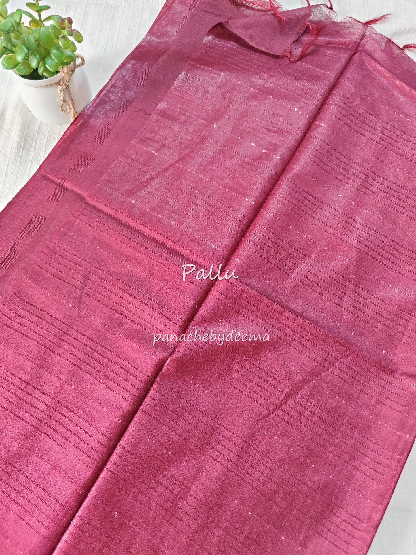 Beautiful semi munga silk saree |Maroon | M5