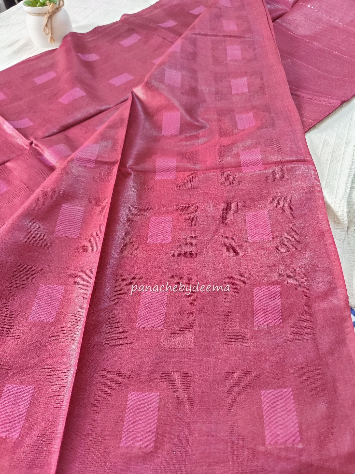 Beautiful semi munga silk saree |Maroon | M5