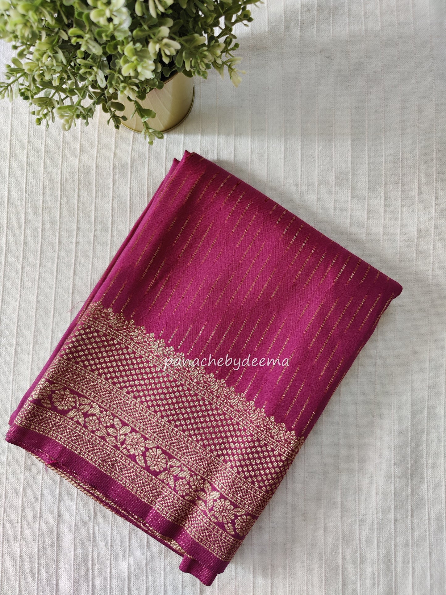 Semi silk designer sareee with zari weaving| Pink | BS7