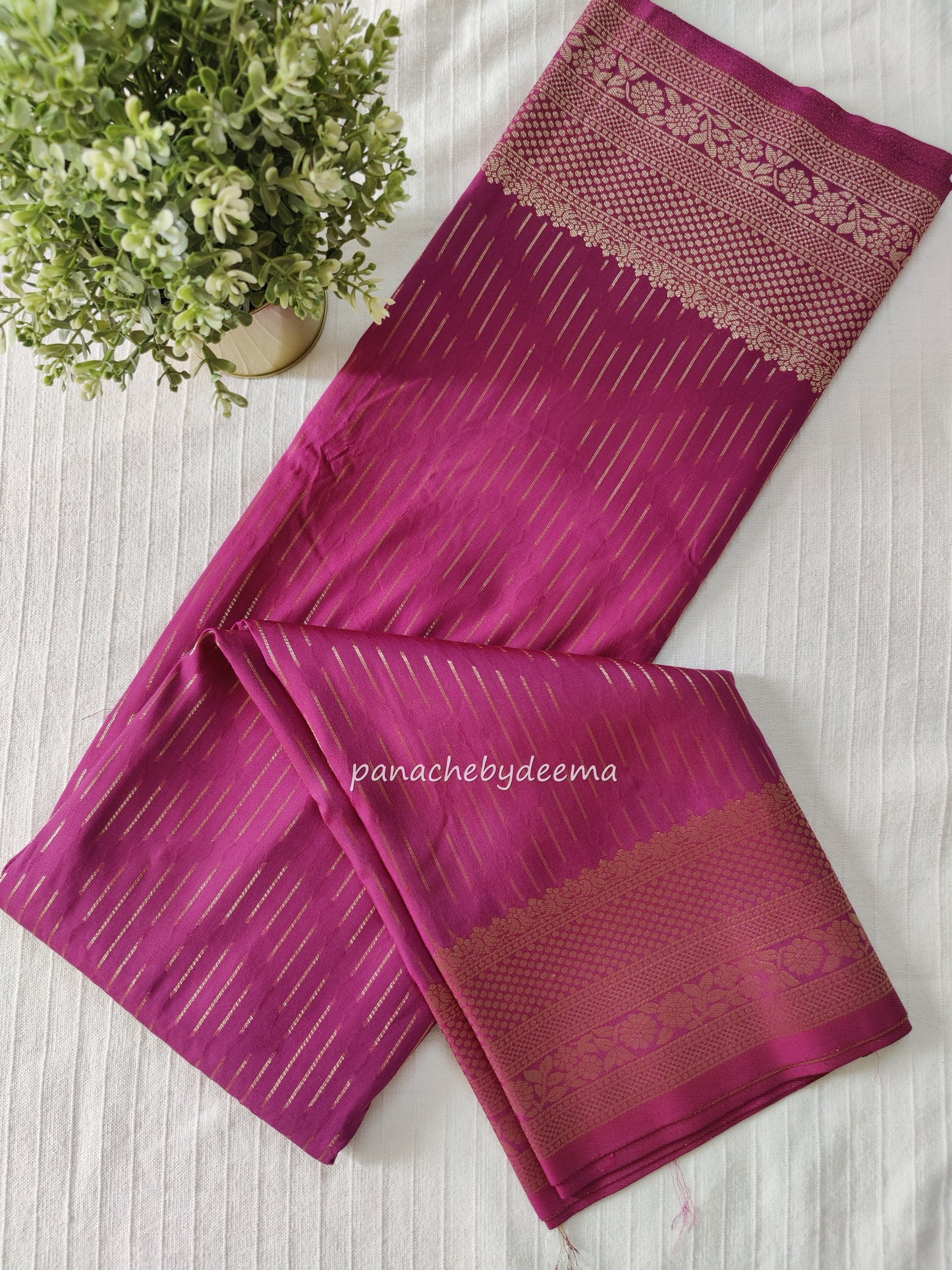 Semi silk designer sareee with zari weaving| Pink | BS7