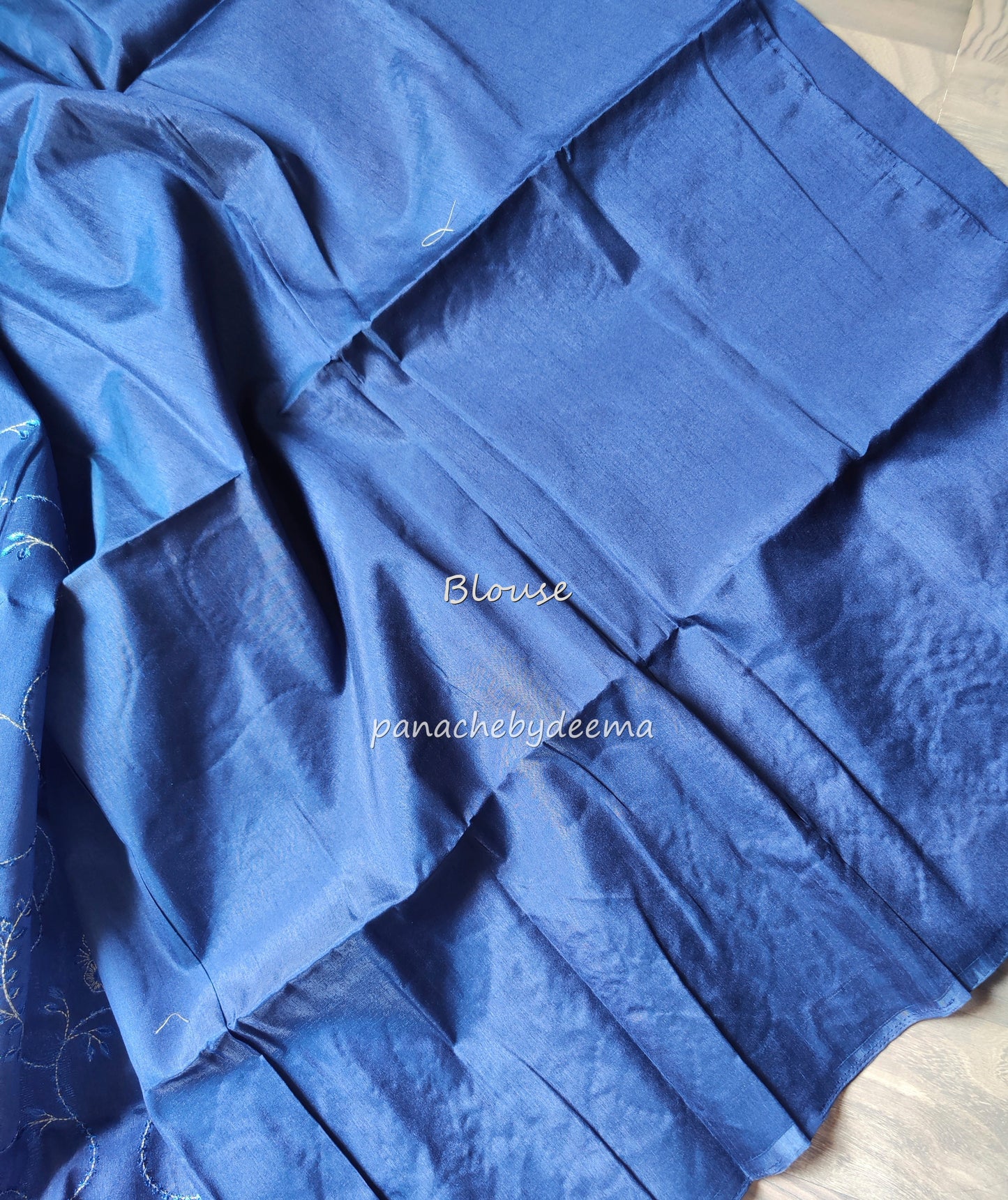Art silk saree with embroidery | Blue | A5