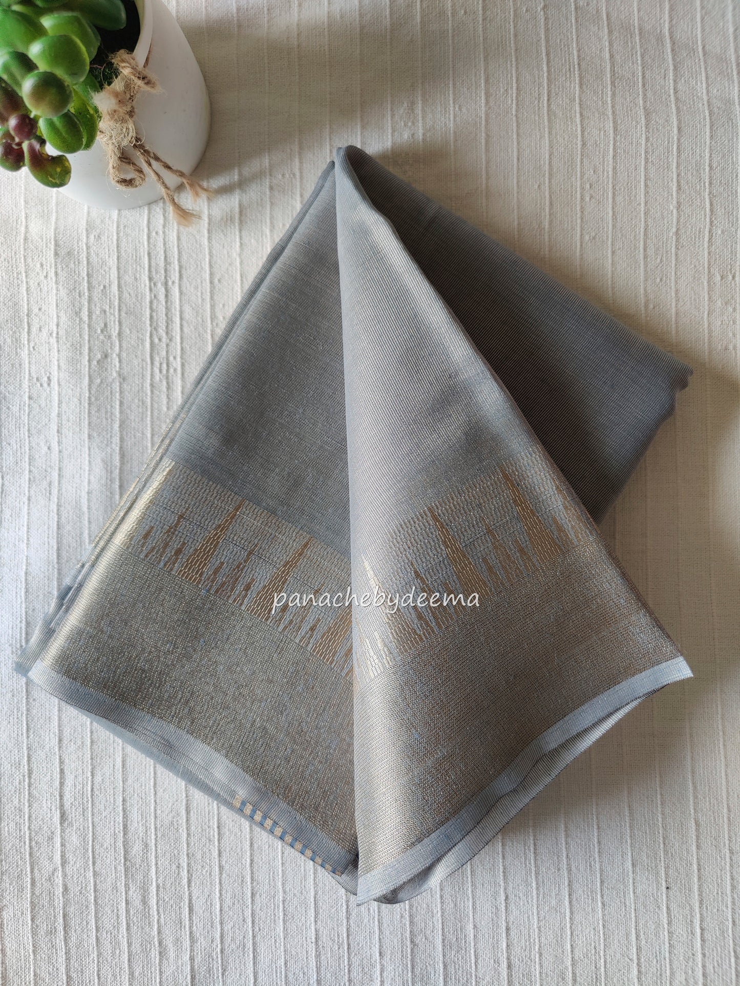 Pastel tissue saree | Powder blue | PSTL1