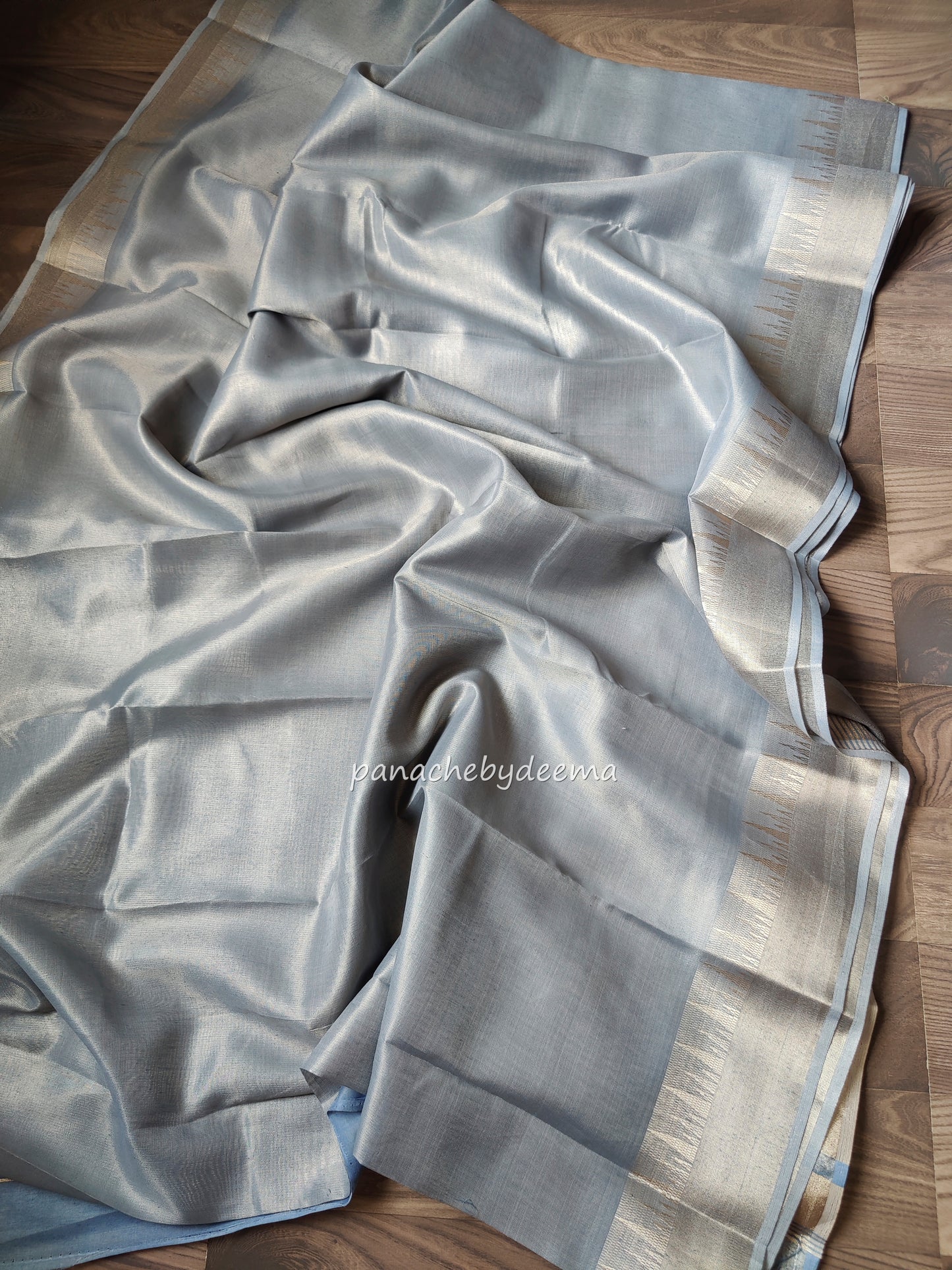 Pastel tissue saree | Powder blue | PSTL1
