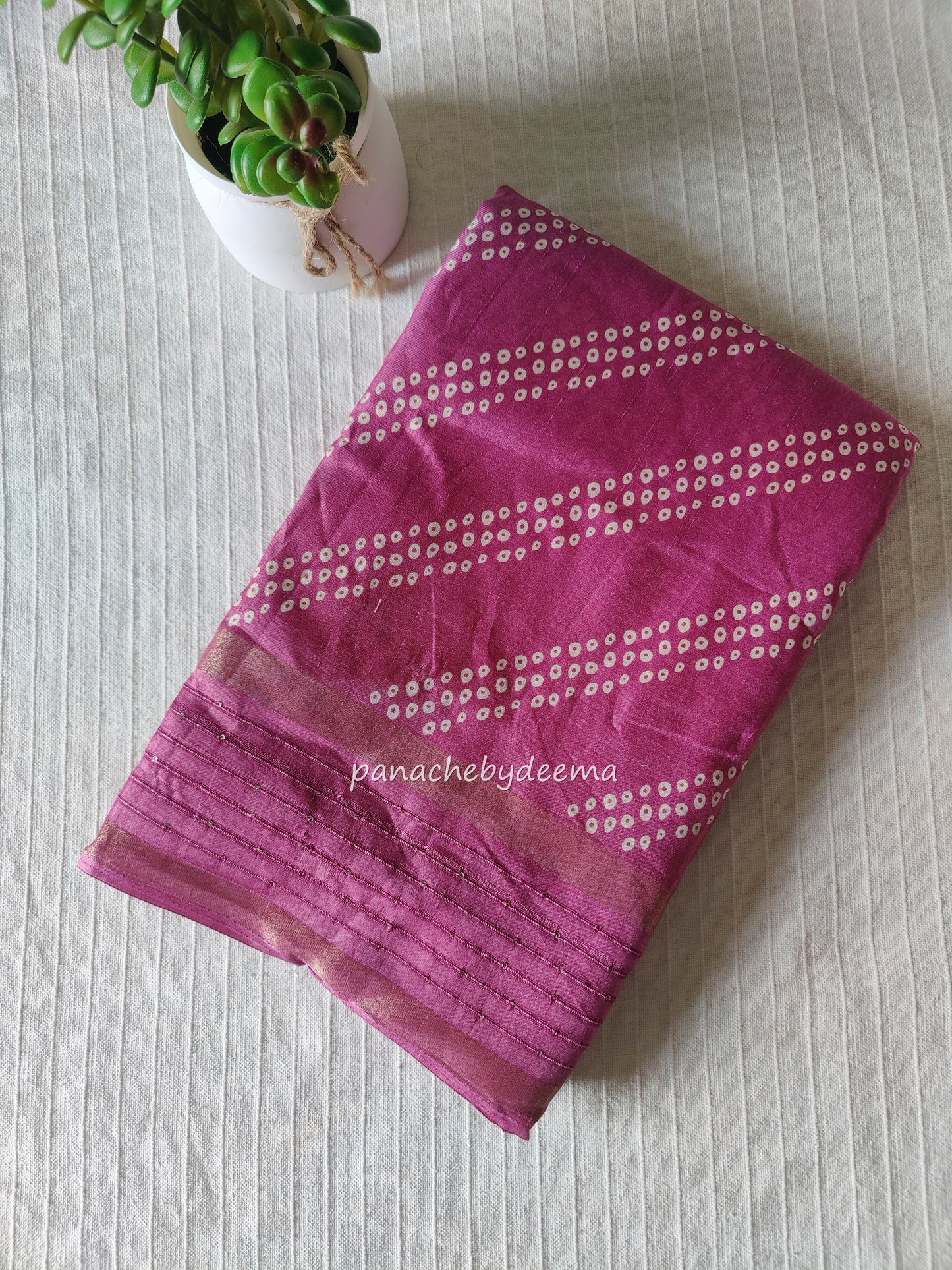 Beautiful daily wear saree with sequined borders | Pink | KA4