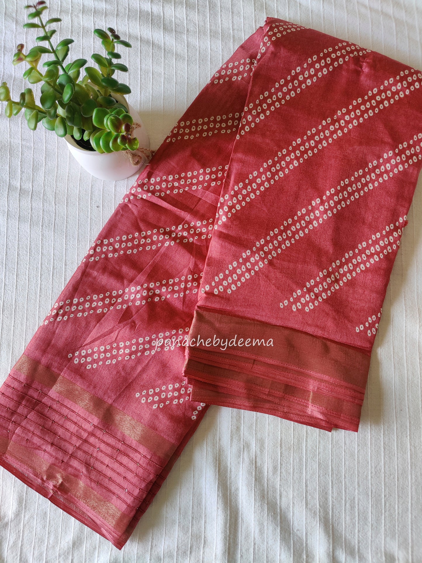 Beautiful semisilk casual wear saree with sequined borders | Dusty pink | KA1