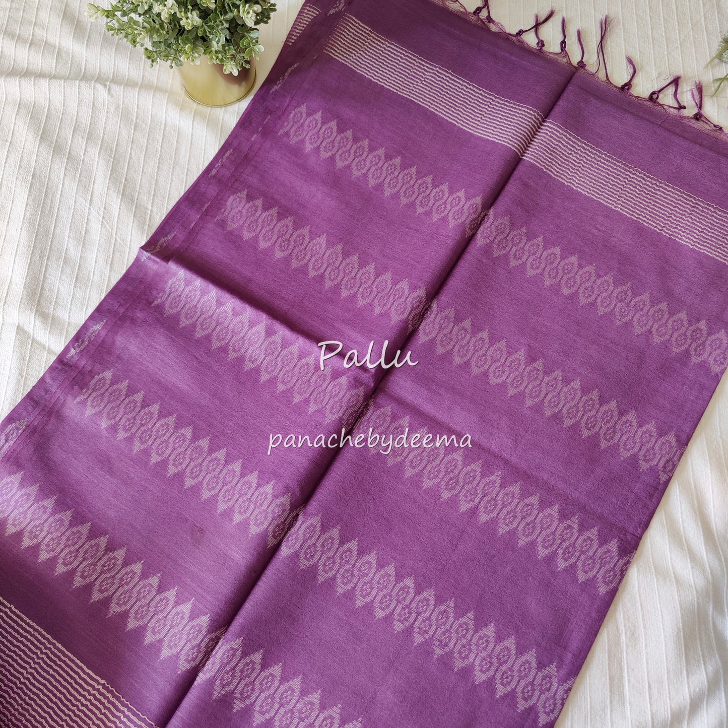 Semi tussar saree with thread weaving| purple| D1