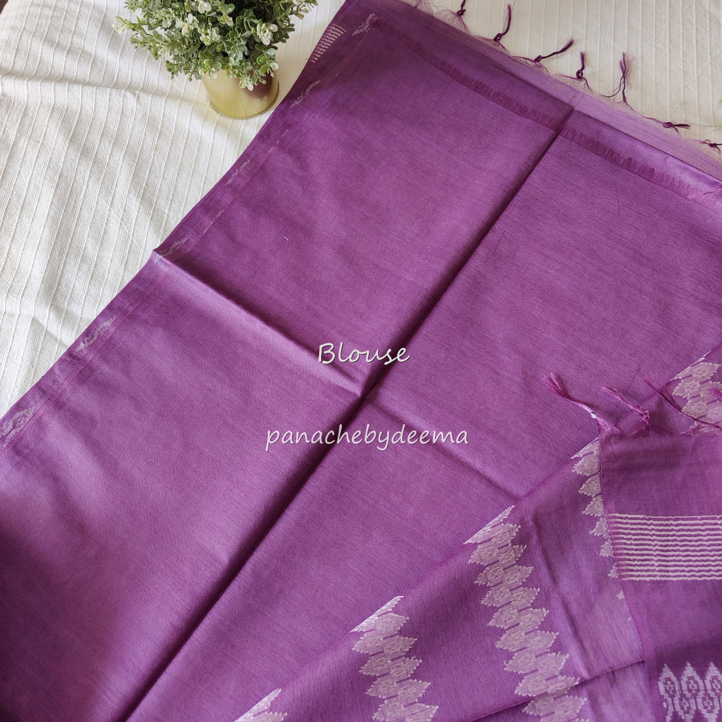 Semi tussar saree with thread weaving| purple| D1