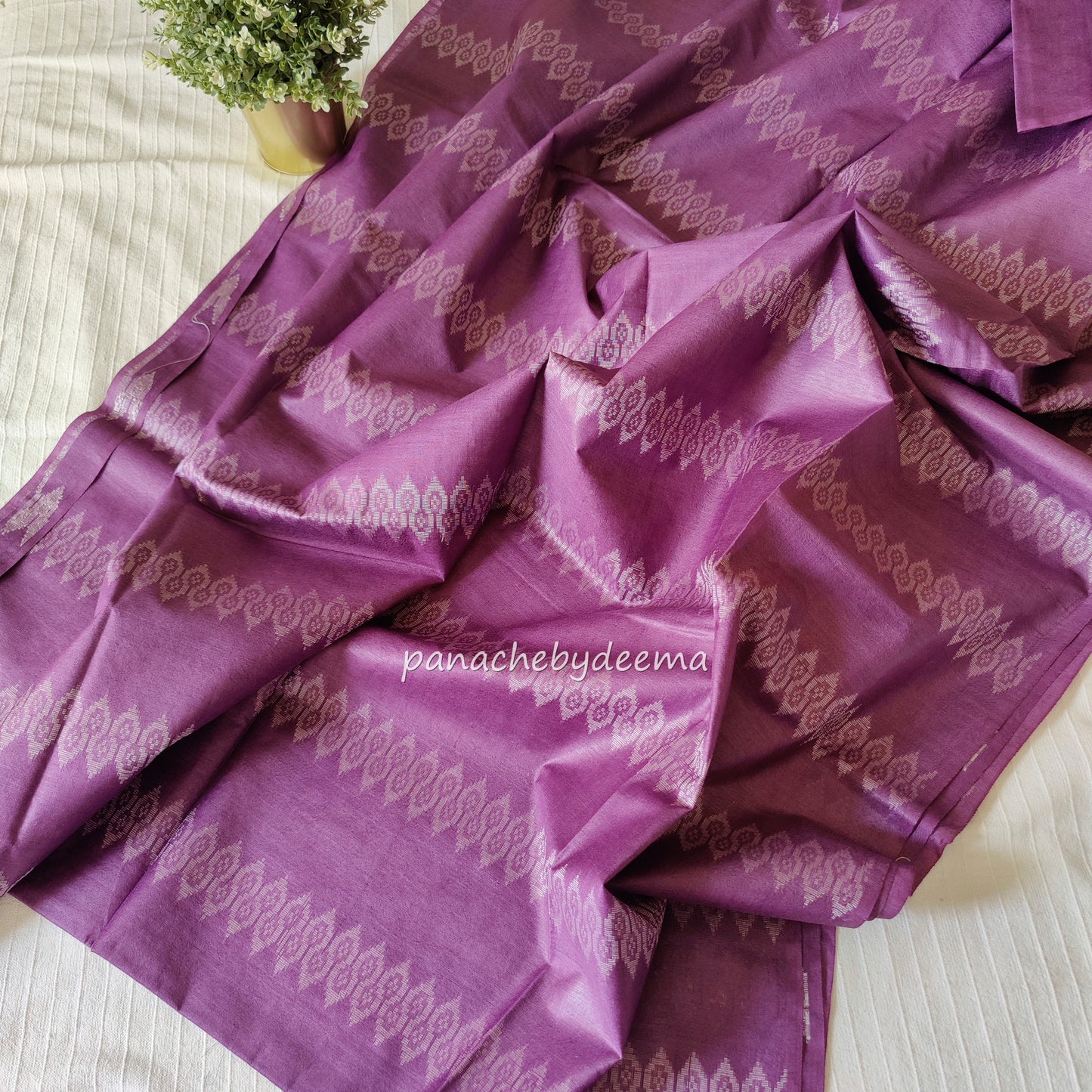 Semi tussar saree with thread weaving| purple| D1