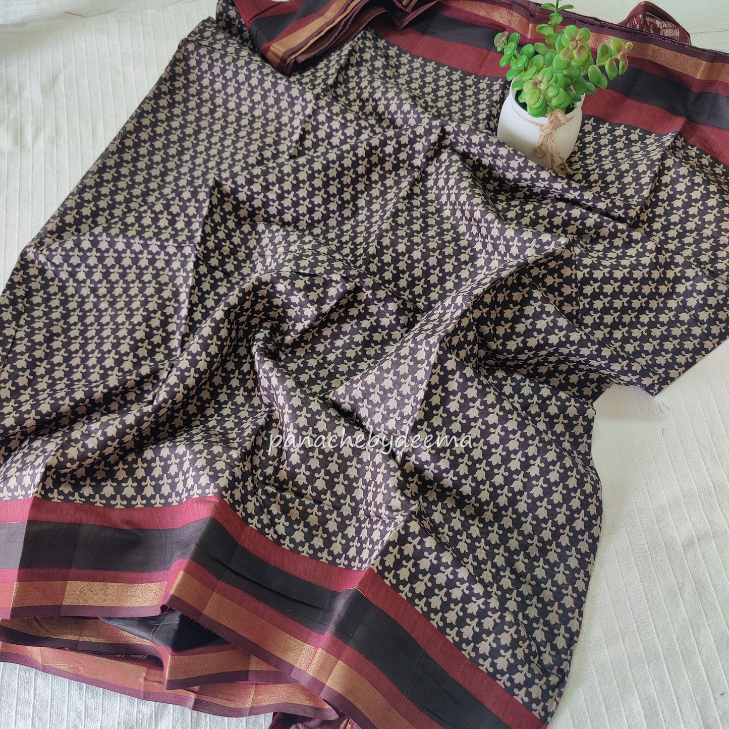 Ajrakh design casual /daily wear saree |MO3