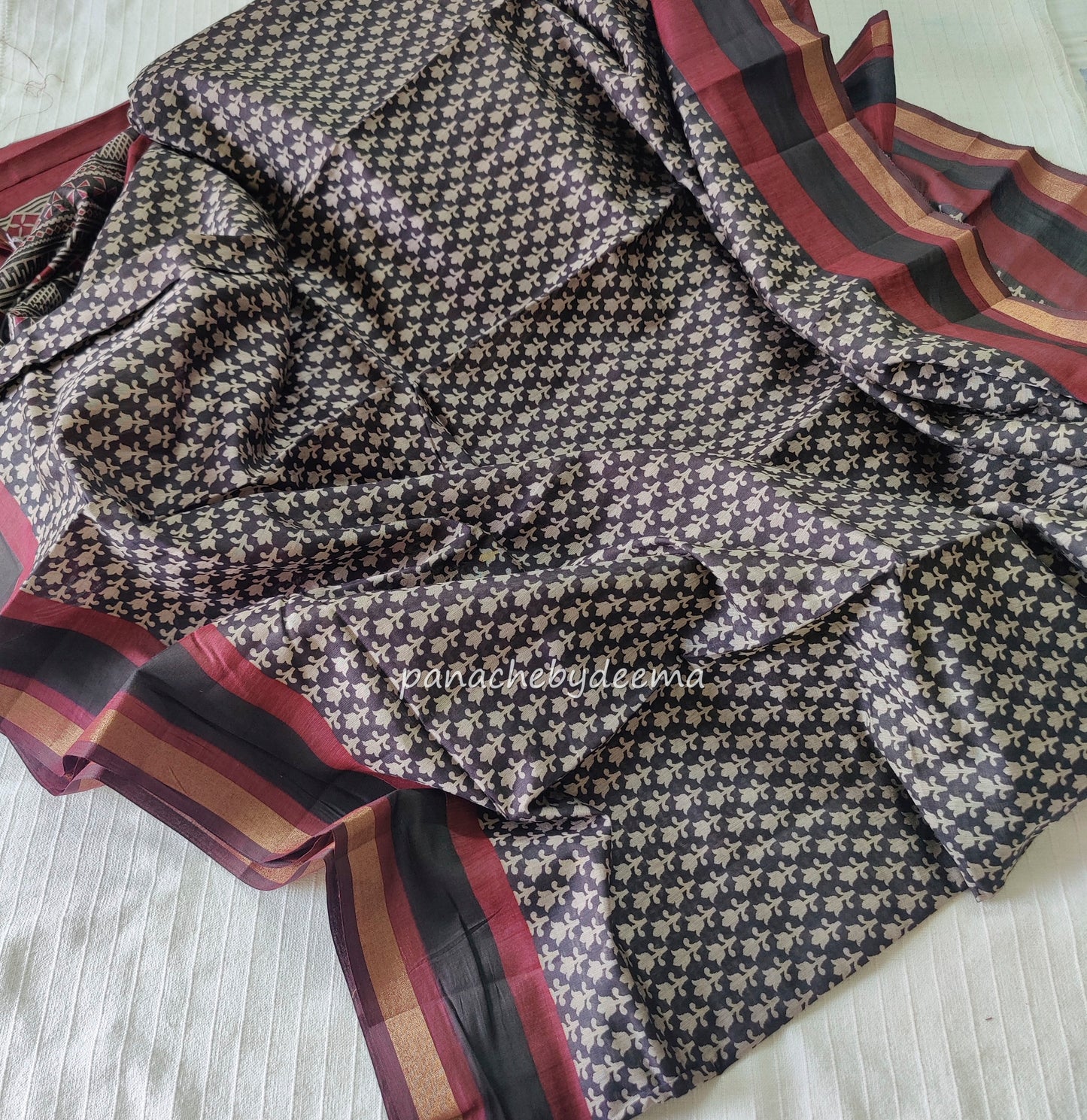 Ajrakh design casual /daily wear saree |MO3