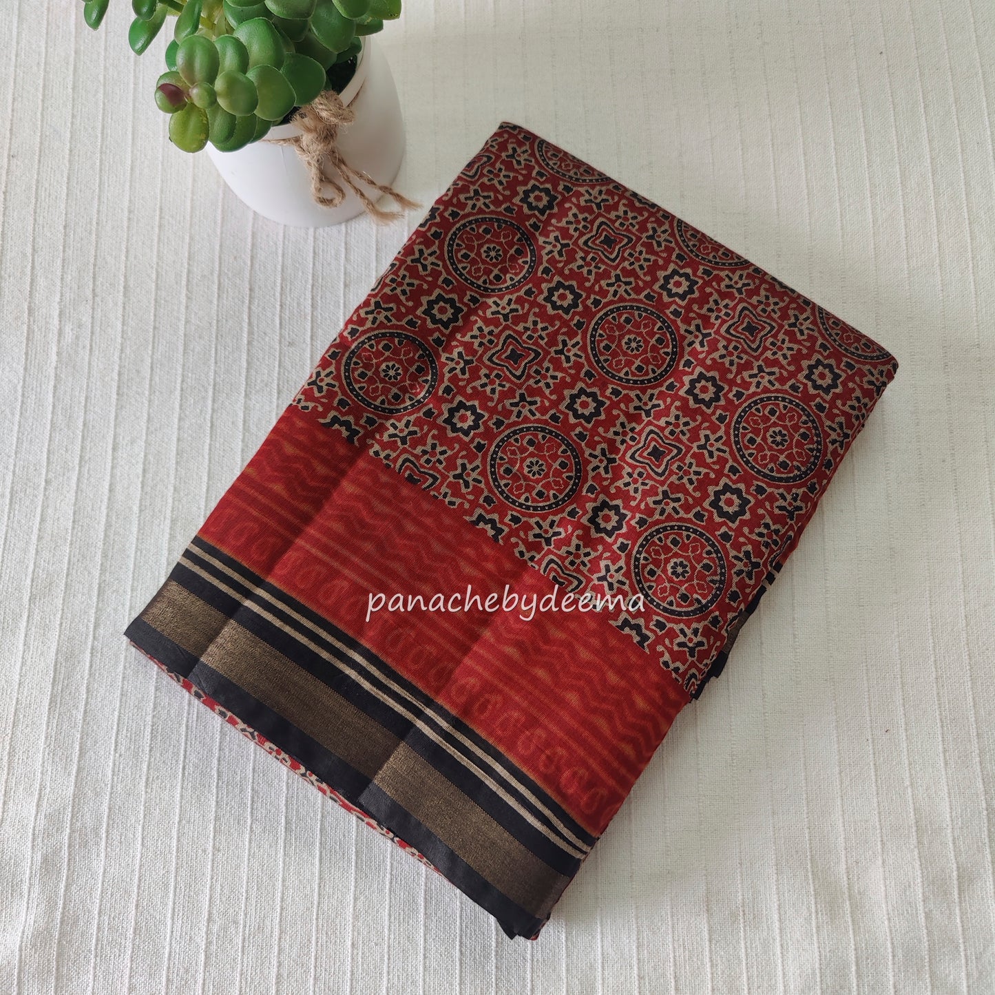 Ajrakh design casual /daily wear saree |MO2