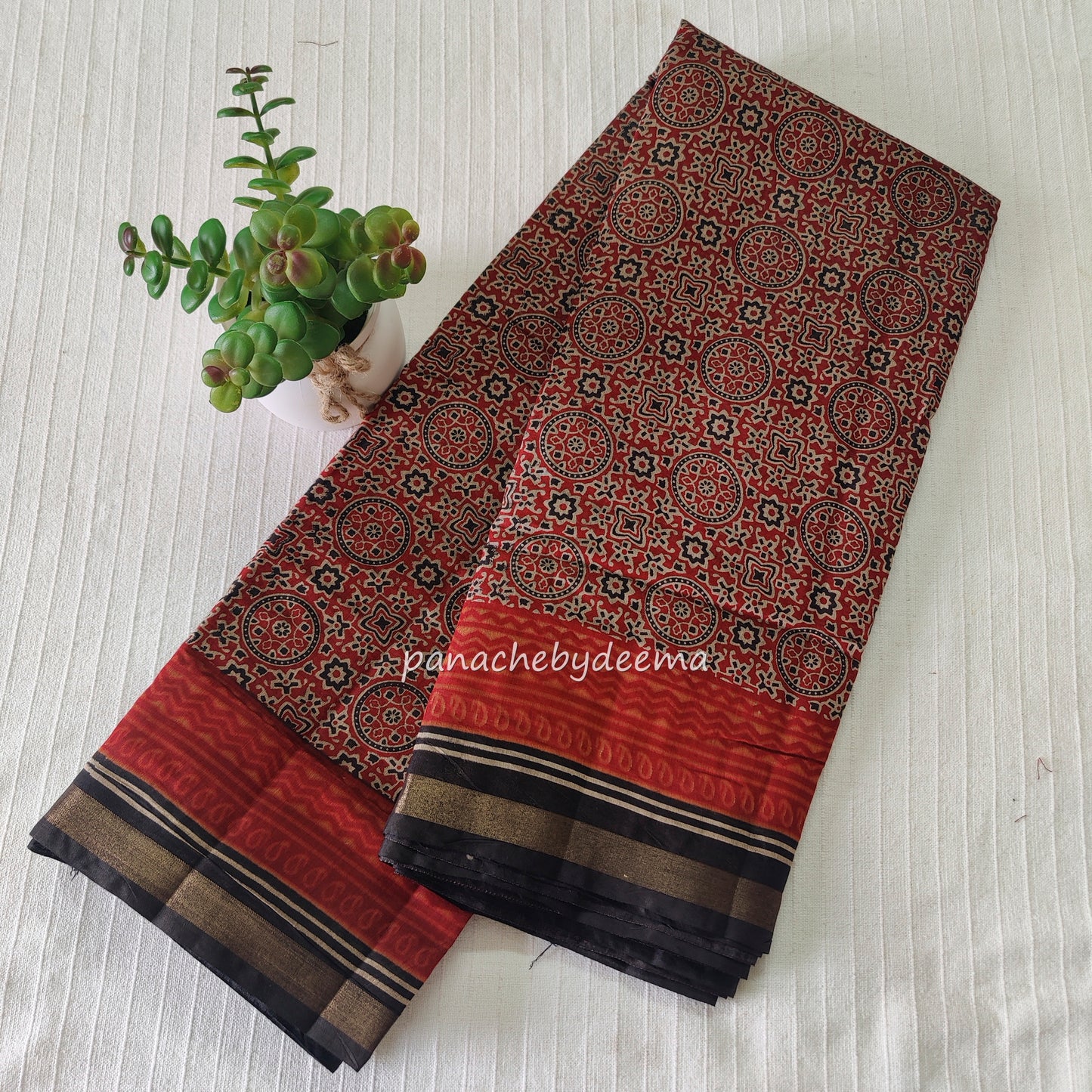 Ajrakh design casual /daily wear saree |MO2