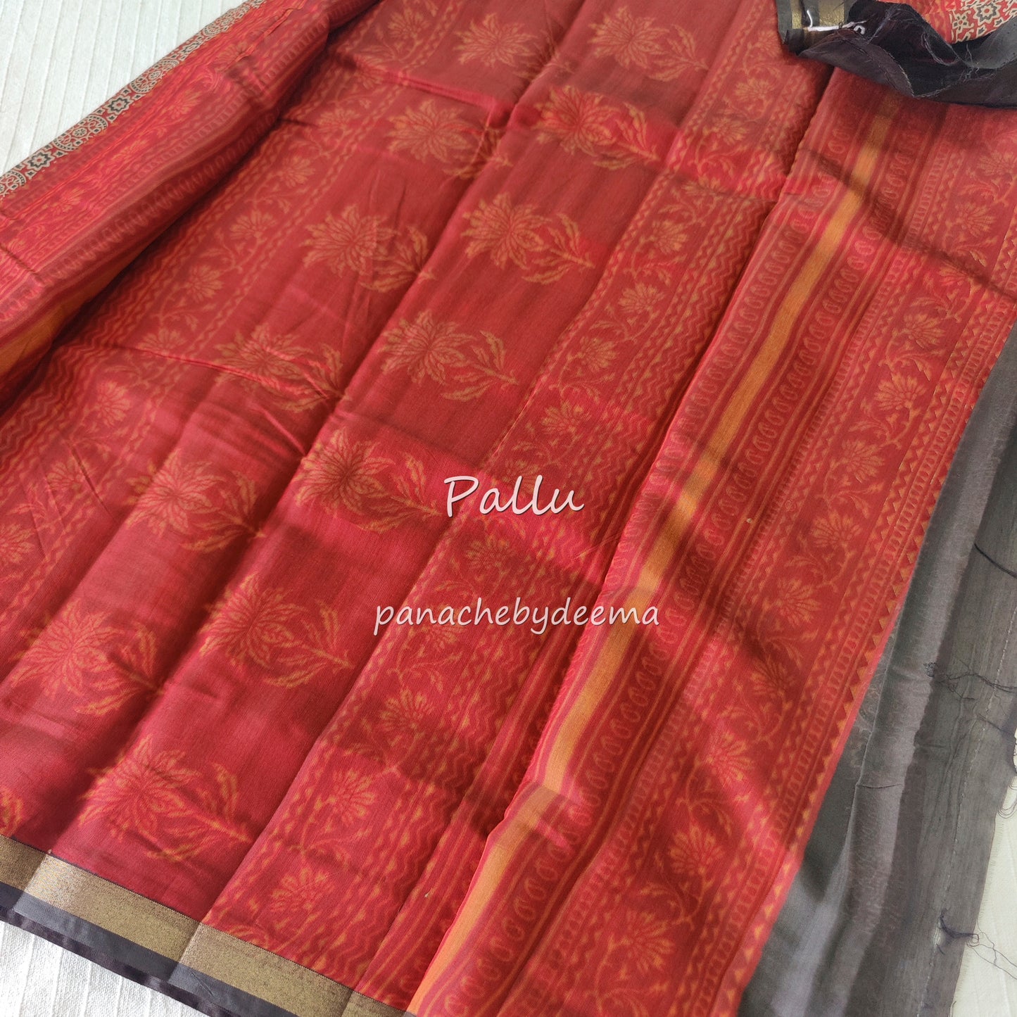 Ajrakh design casual /daily wear saree |MO2