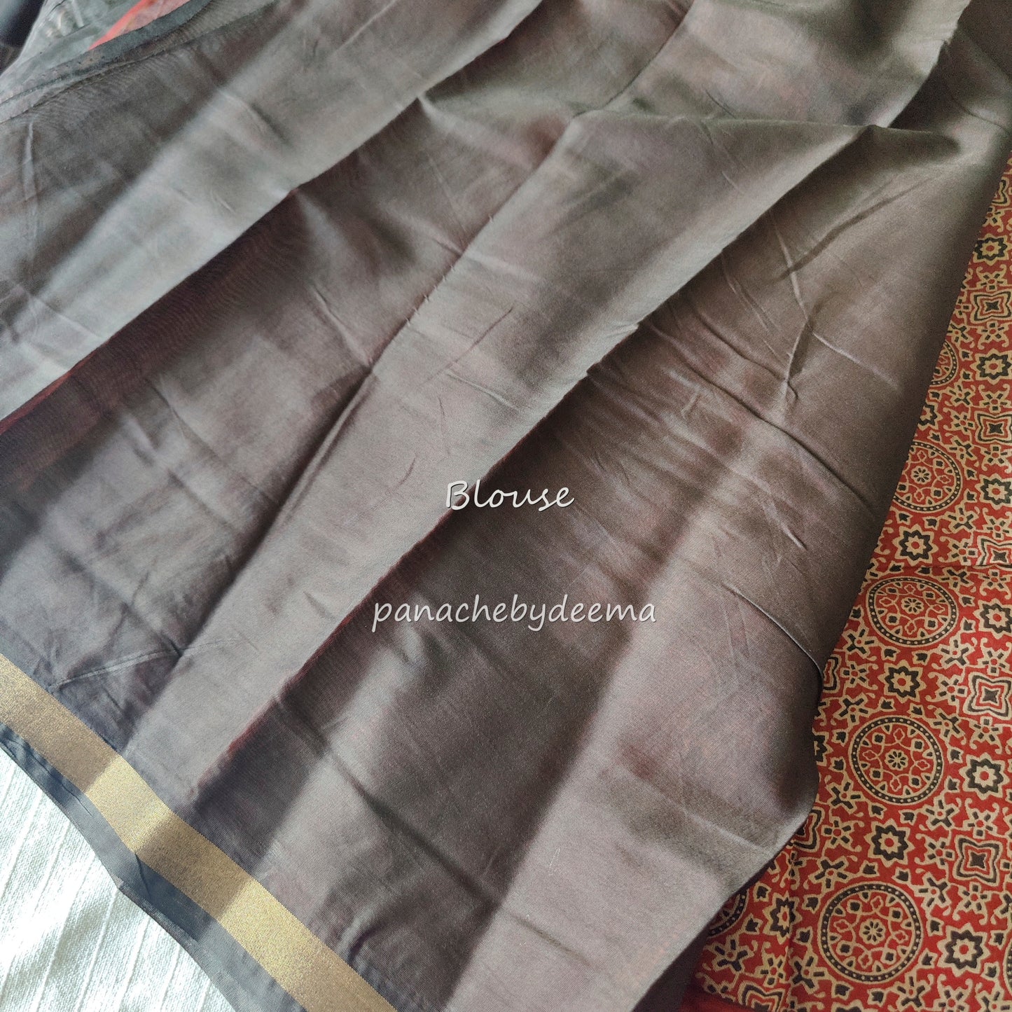 Ajrakh design casual /daily wear saree |MO2