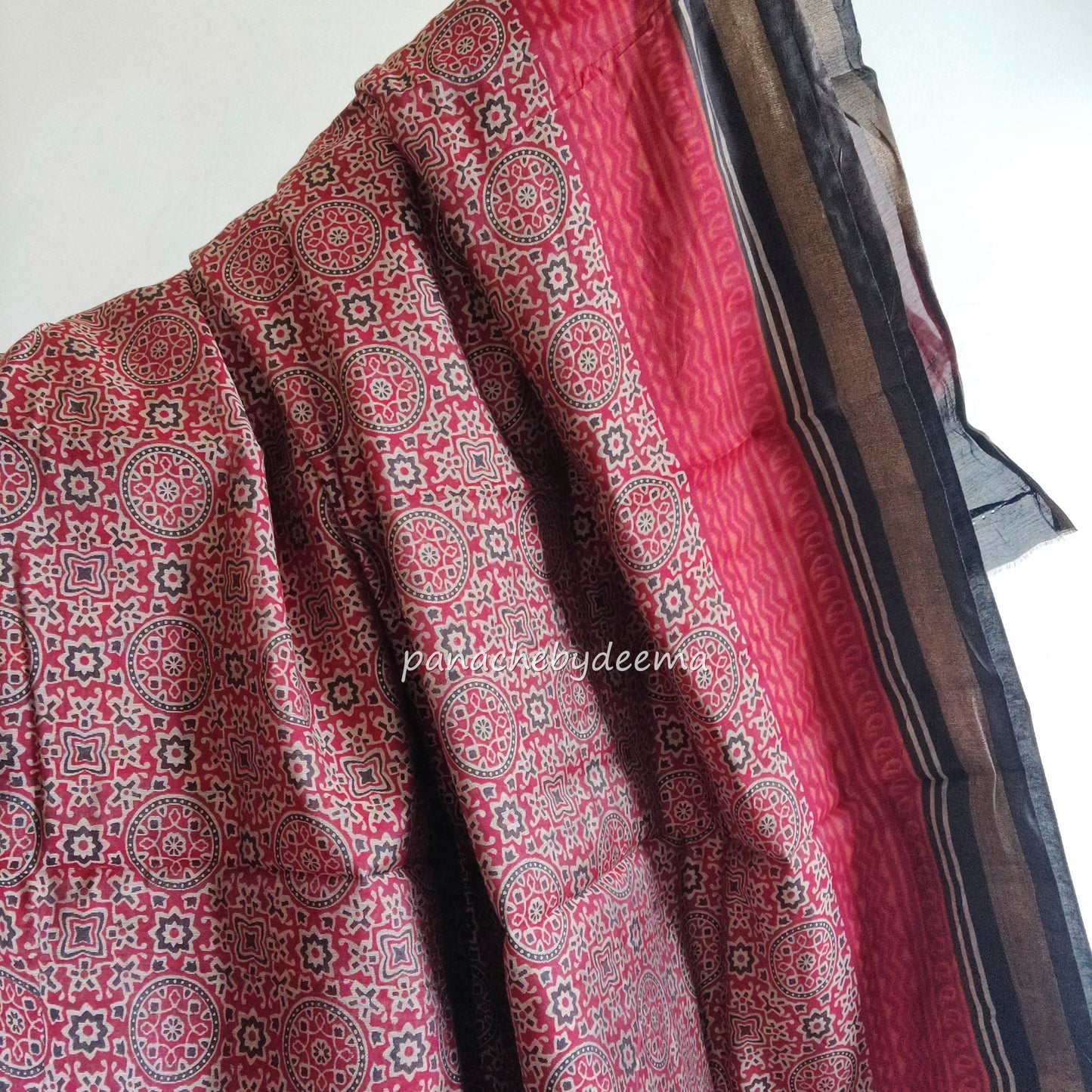 Ajrakh design casual /daily wear saree |MO2
